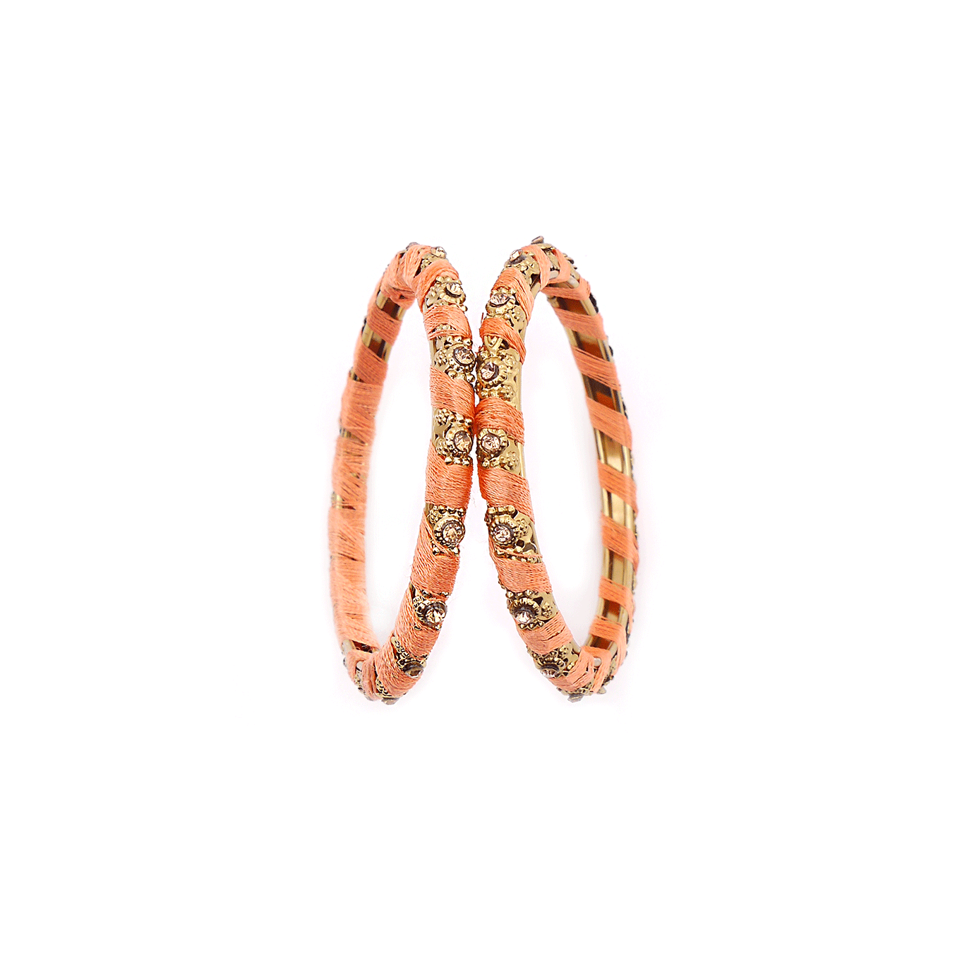 Peach Thick Thread Bangles