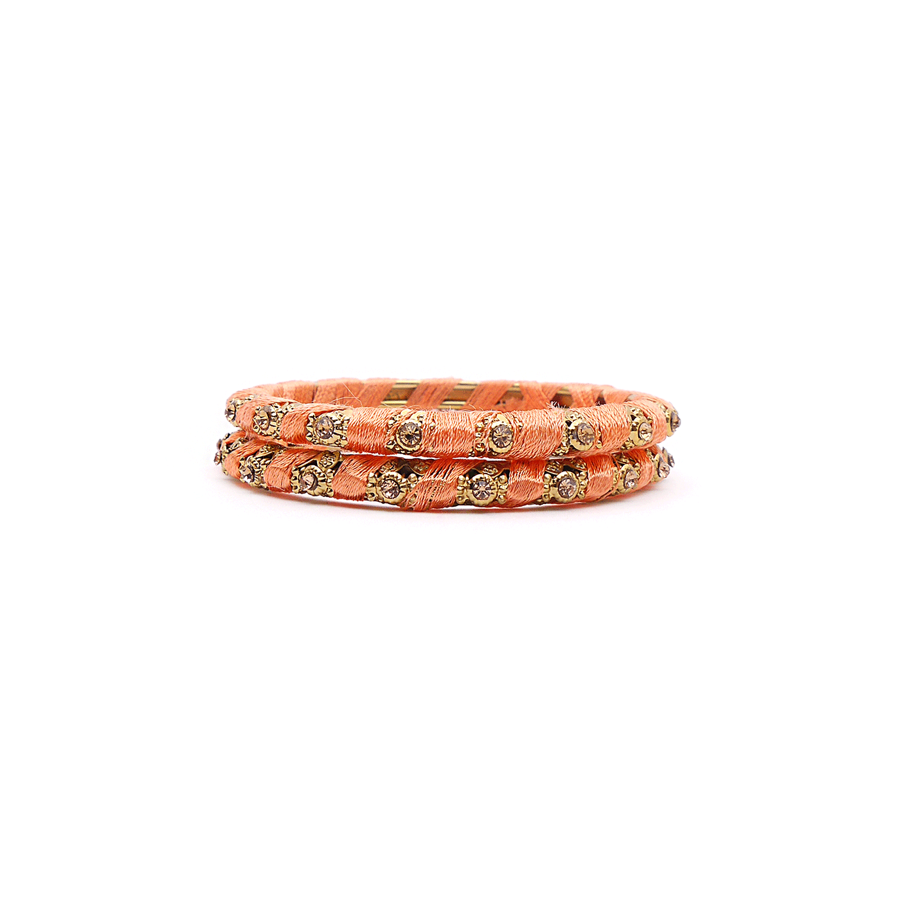 Peach Thick Thread Bangles