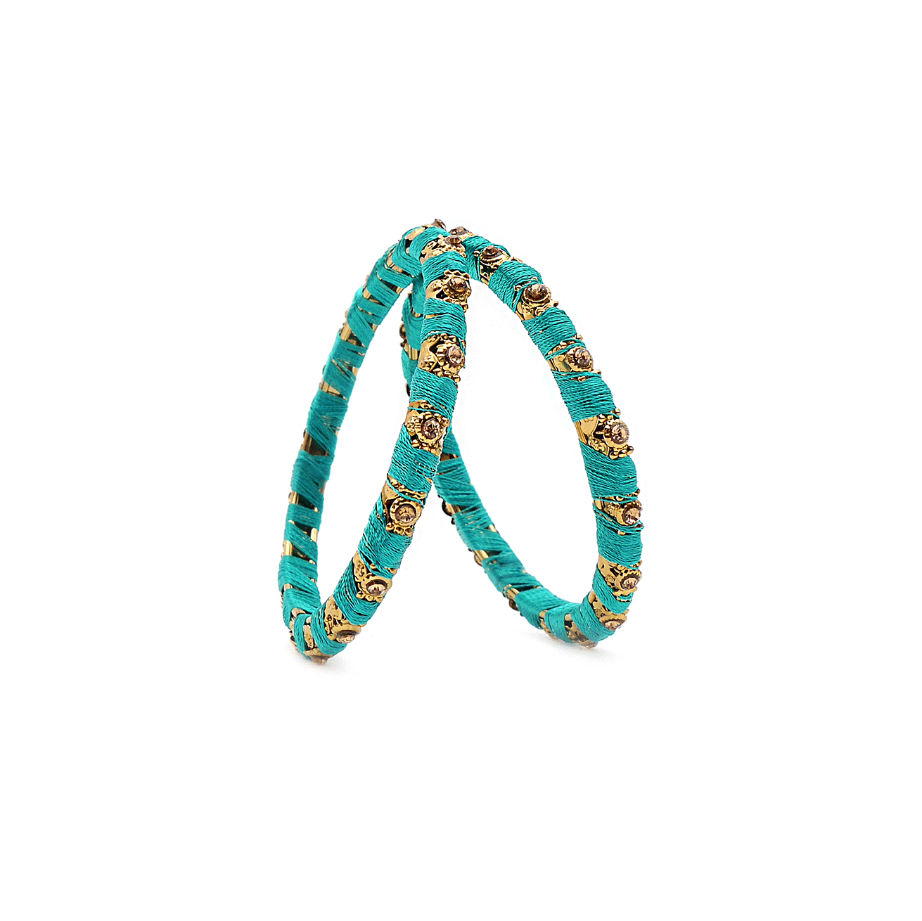Sky Blue Thick Thread Bangles