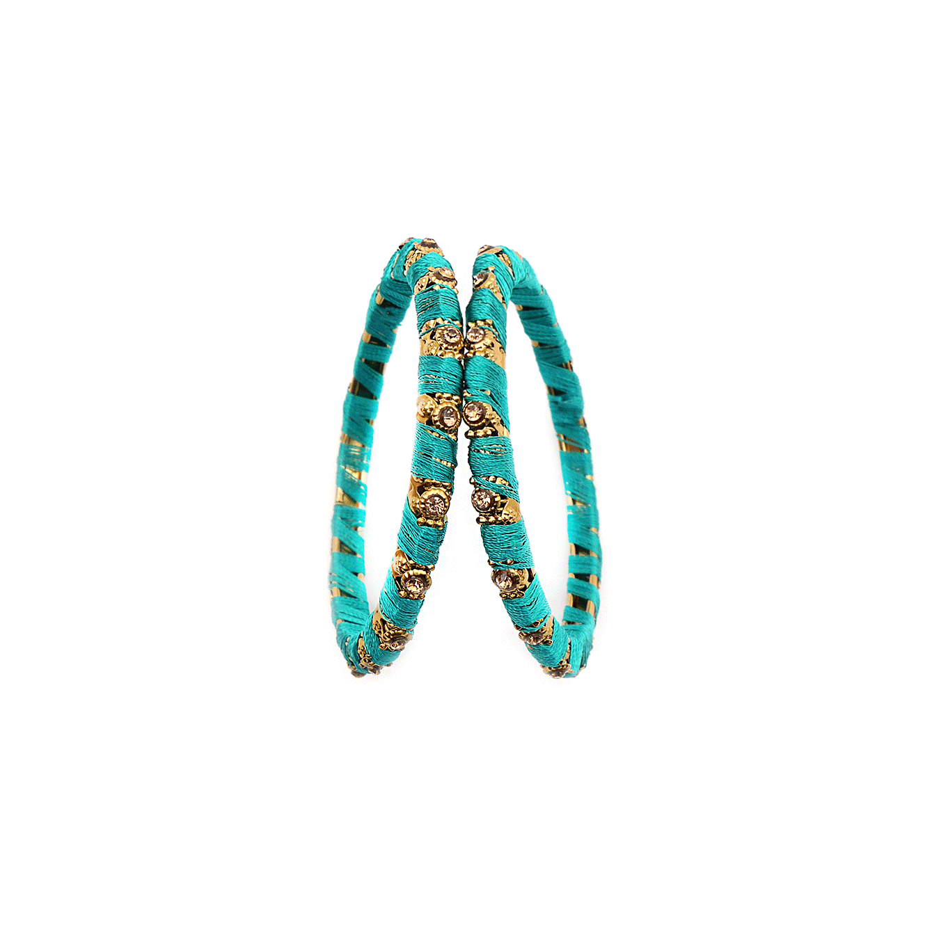 Sky Blue Thick Thread Bangles