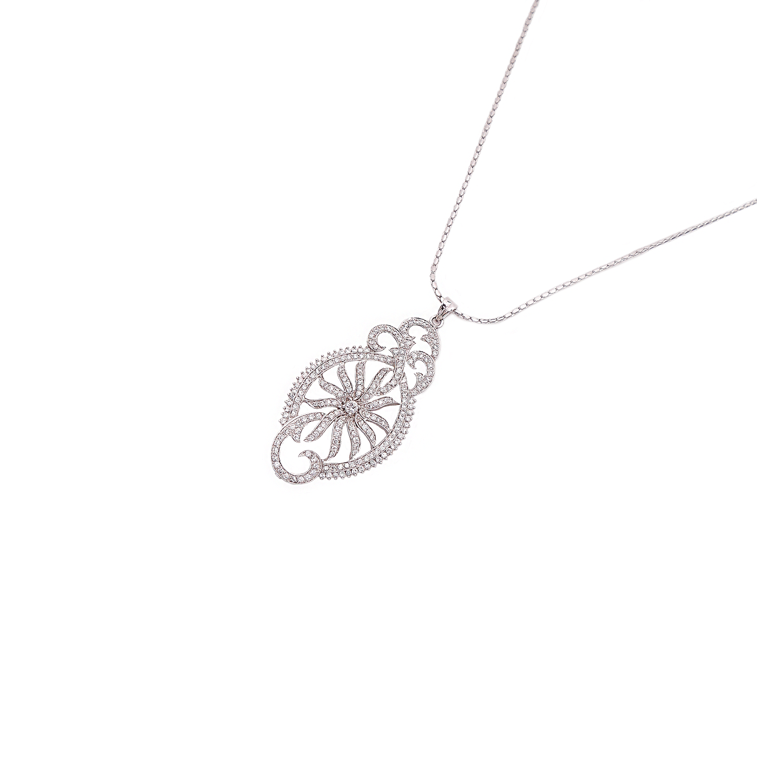 Wild Sunflower Cubic Zirconia Pendant Set