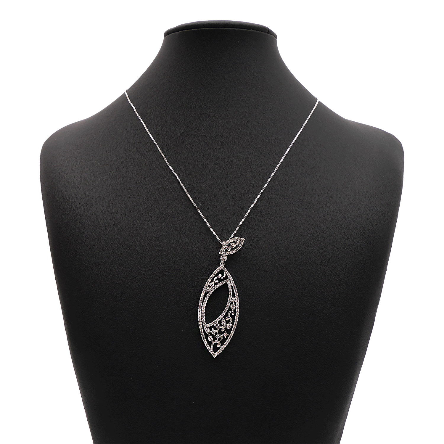 Bold Oval Cubic Zirconia Pendant Set