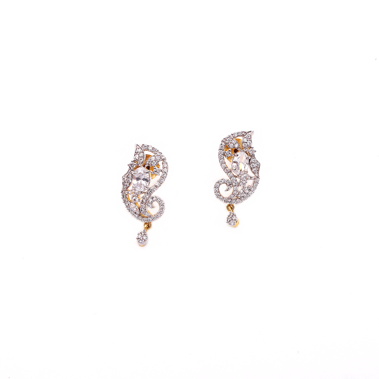 Floral Paisley Cubic Zirconia Pendant Set