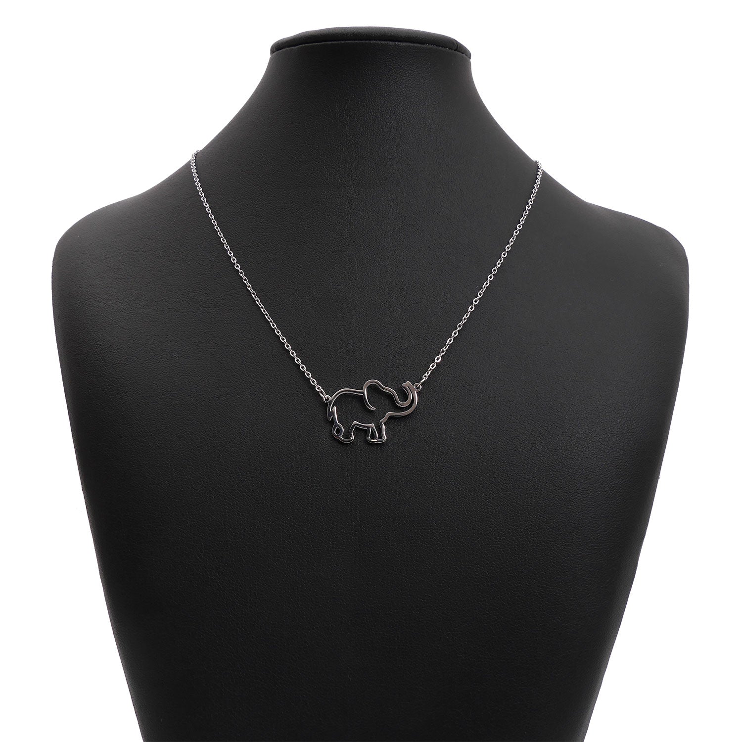 Majestic Elephant Necklace in Rhodium