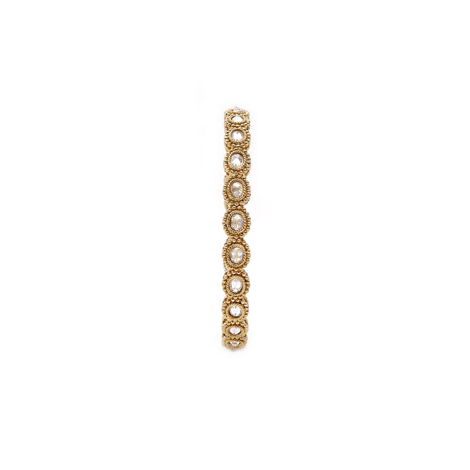 White Crystal Oval Bangle