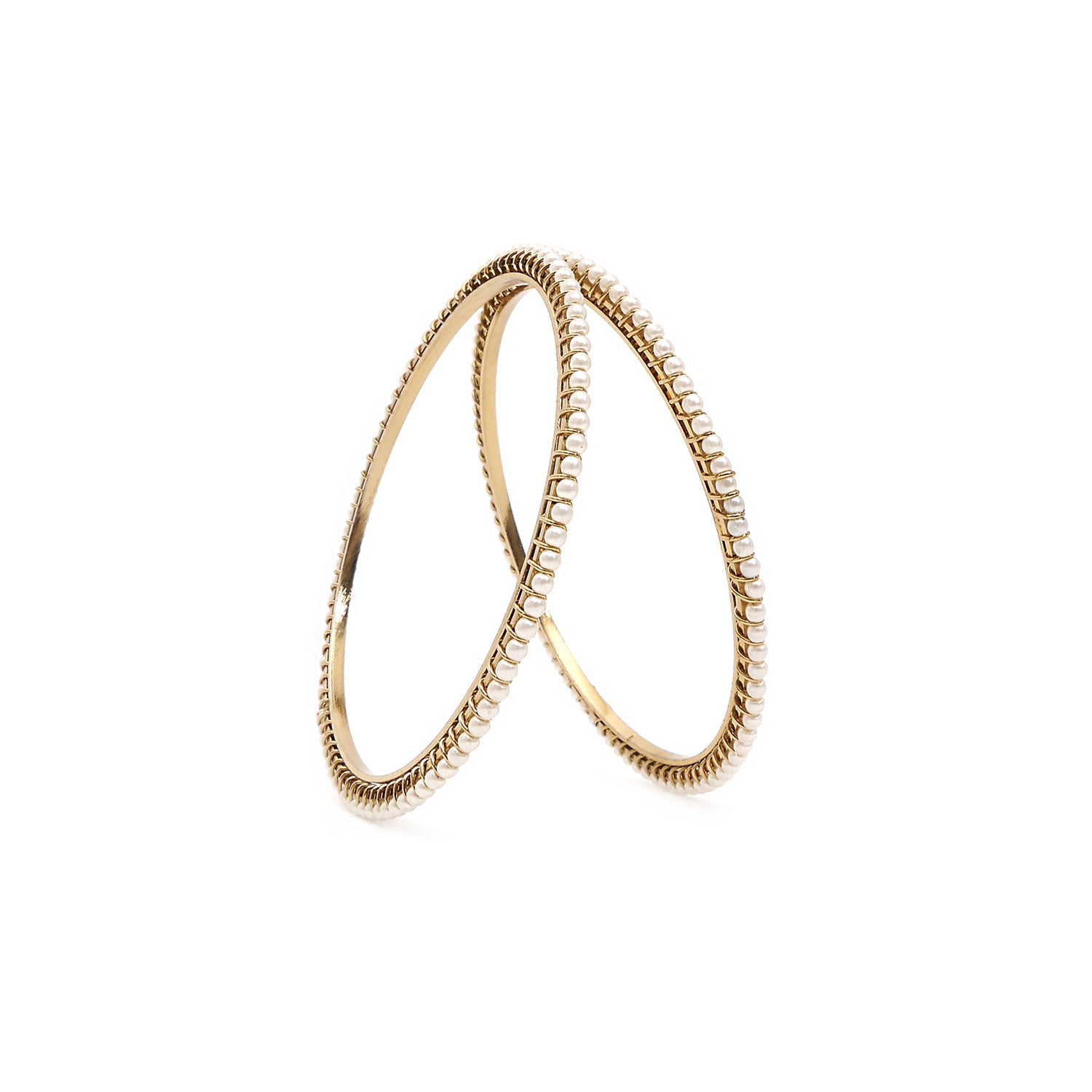 Thin Wire Pearl Bangles