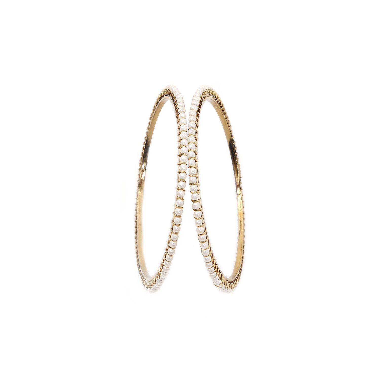 Thin Wire Pearl Bangles