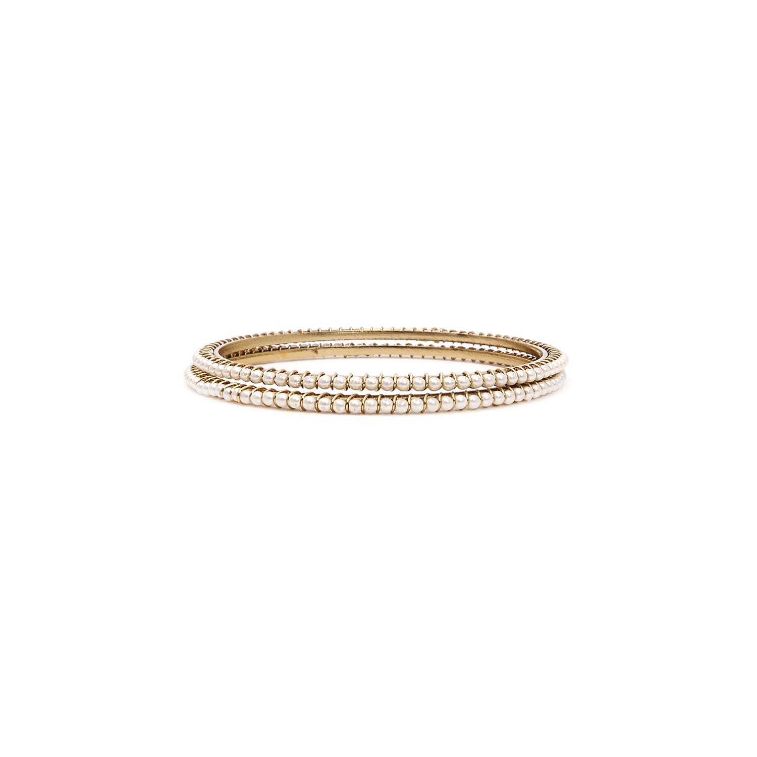 Thin Wire Pearl Bangles