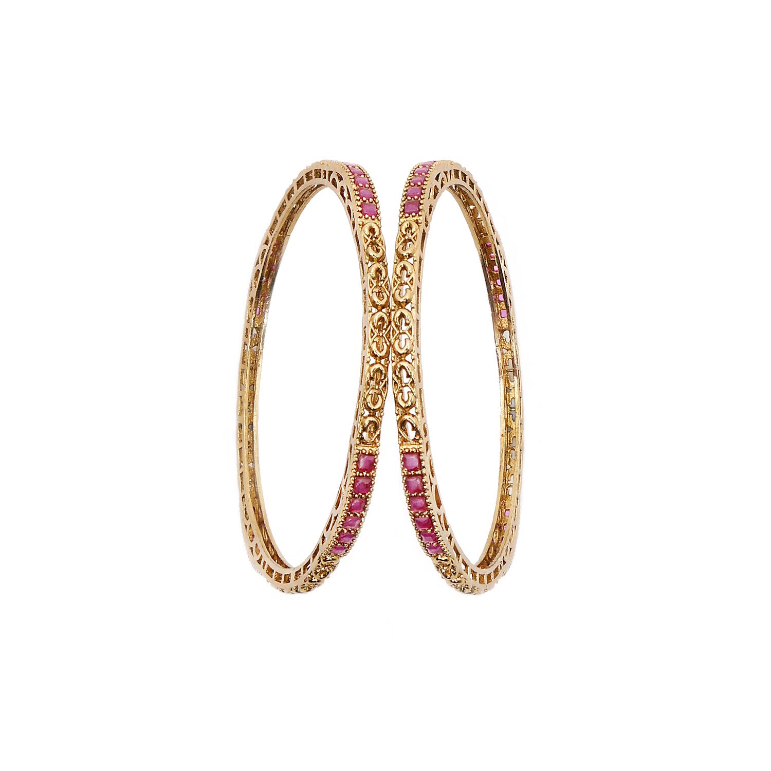 Ruby Edged Antique Bangles