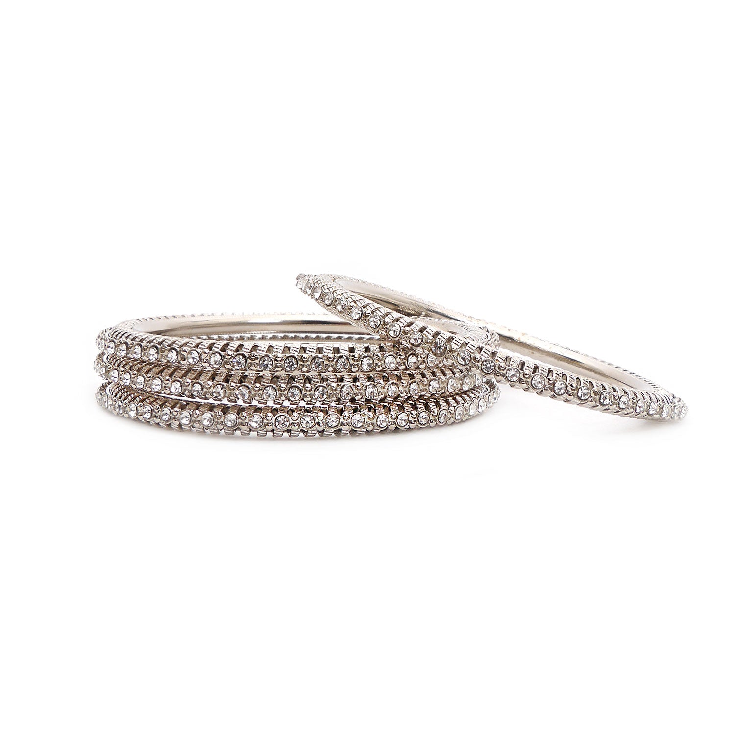 Silver on sale sparkly bangles