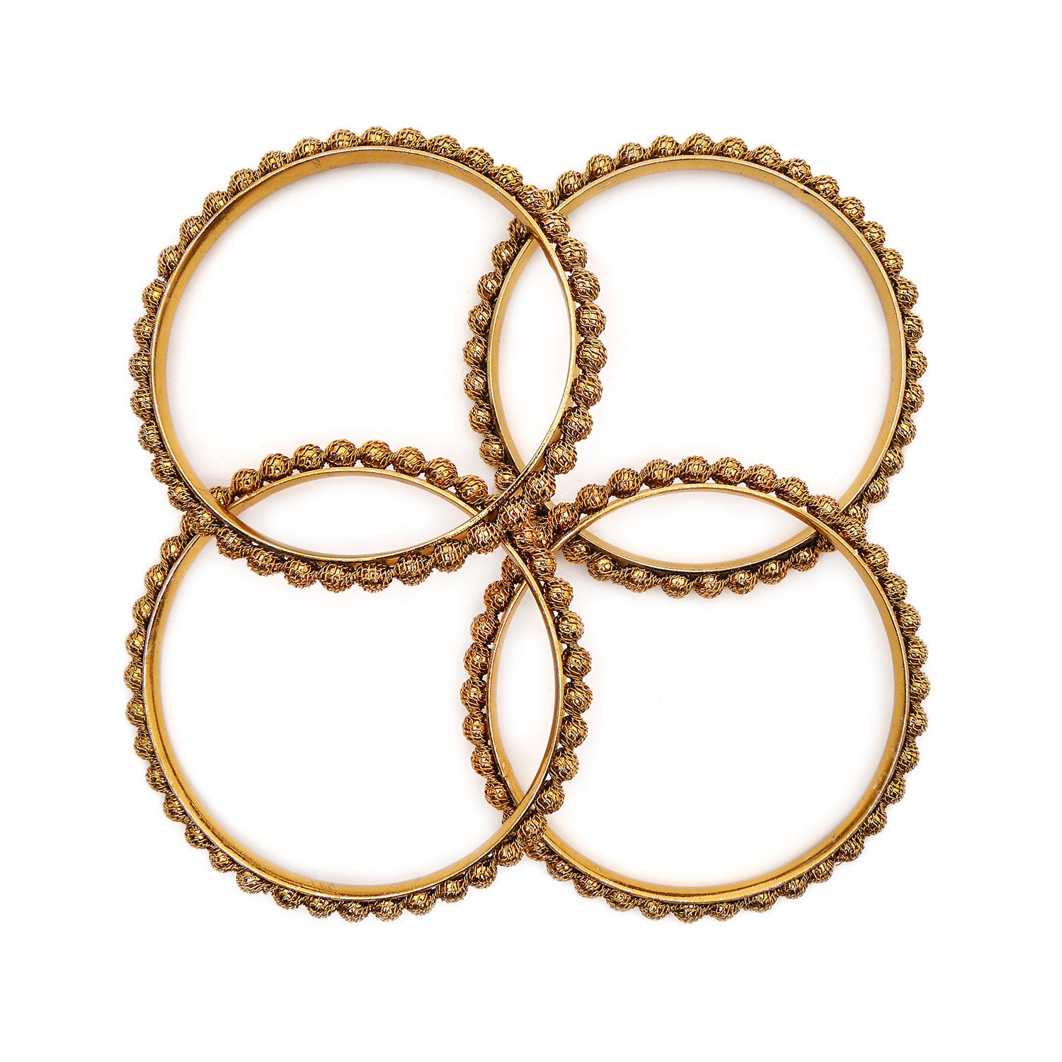 Antique Mesh and Bead Bangles