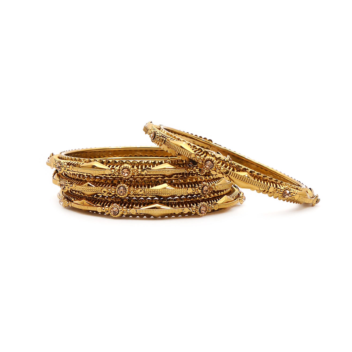 Diamond Cut Antique Bangles