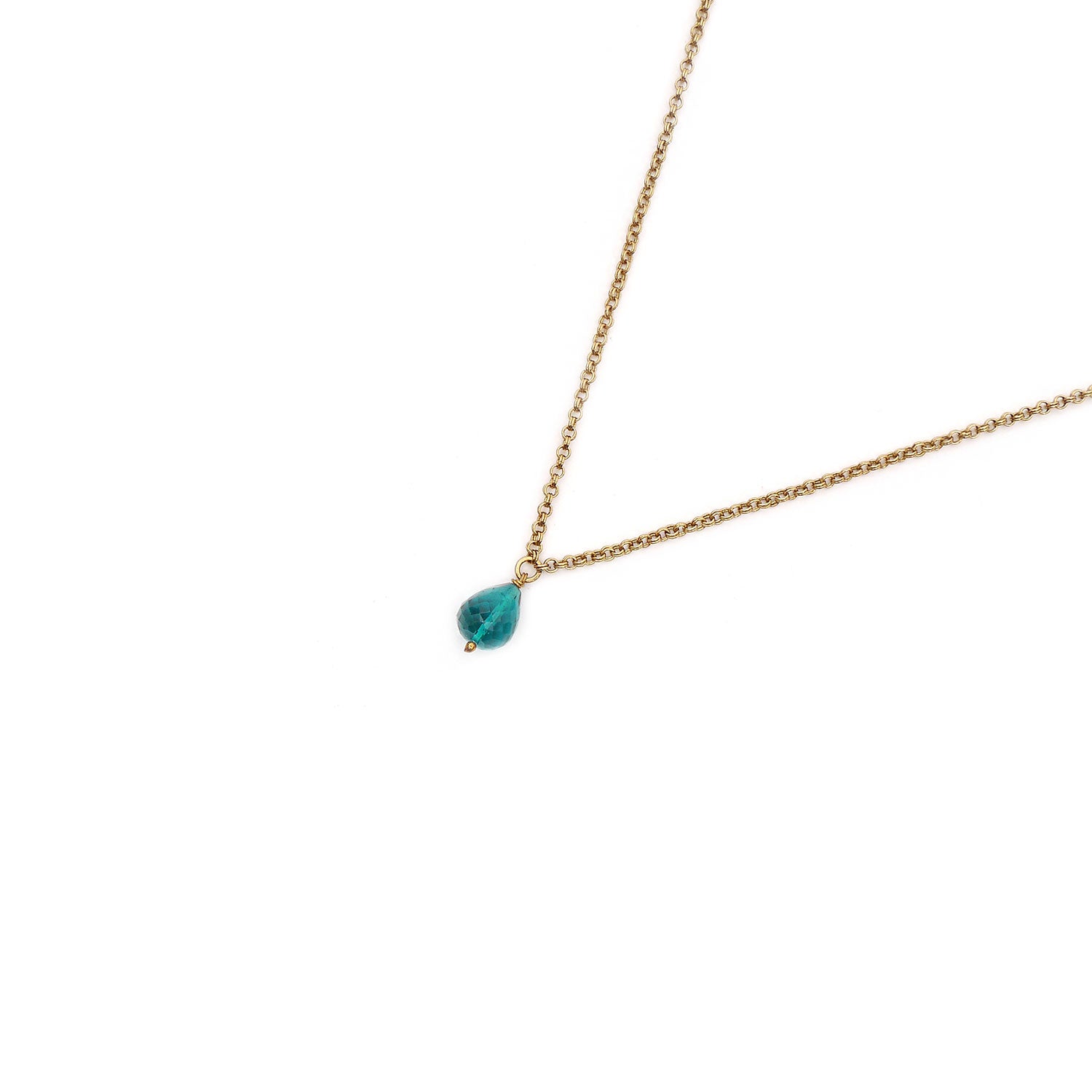 Dewdrop Single Blue Long Chain