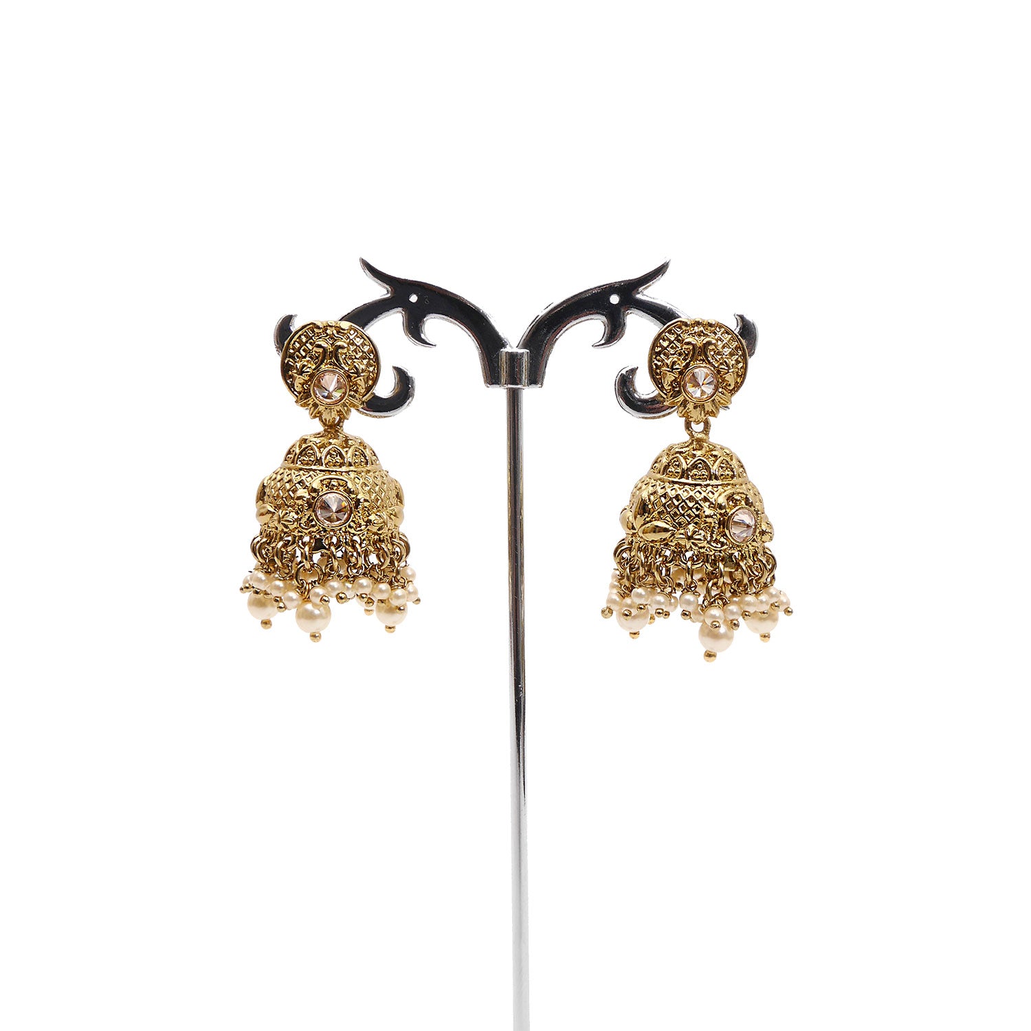 Leya Jhumka Earrings in Pearl