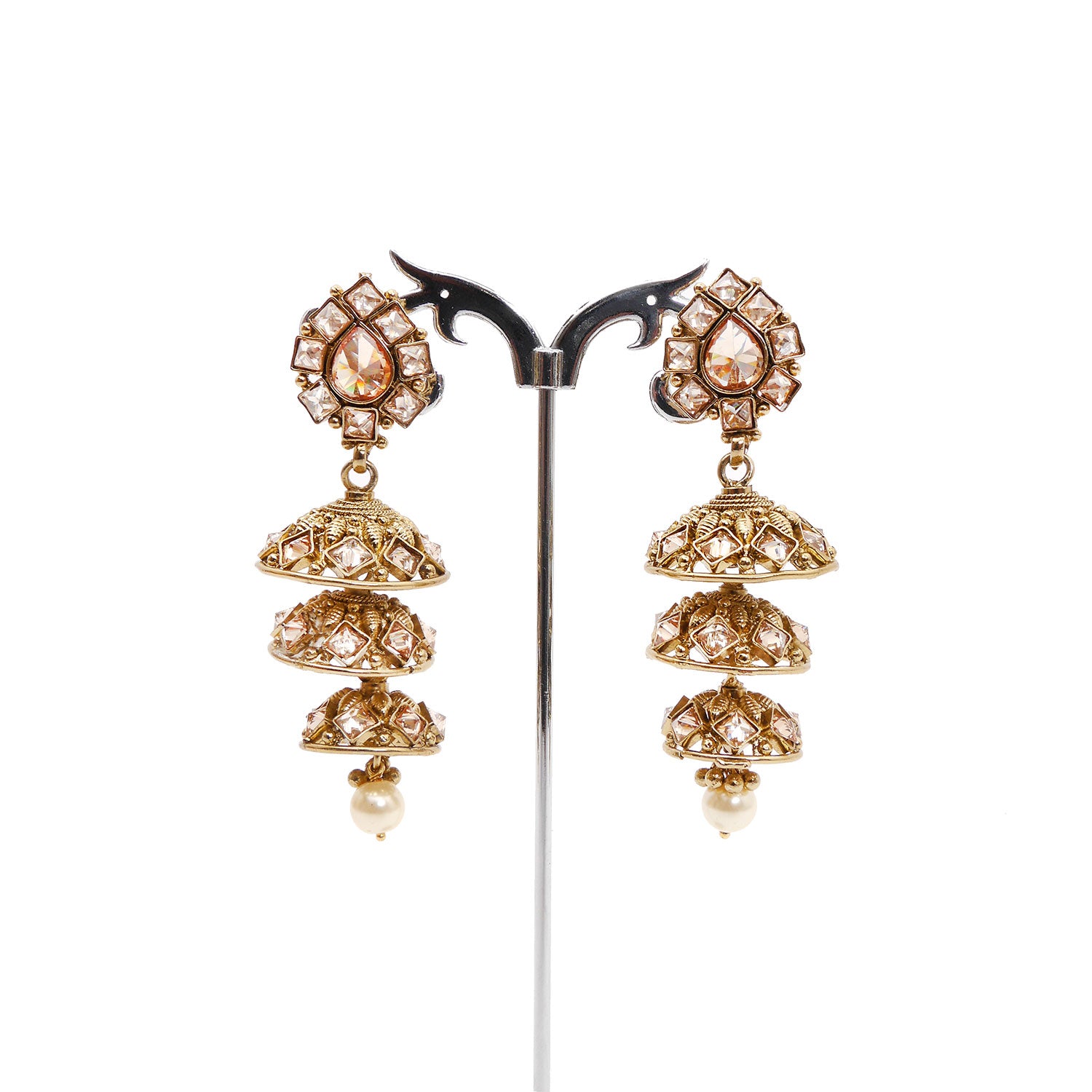 Nila Tiered Jhumka Earrings