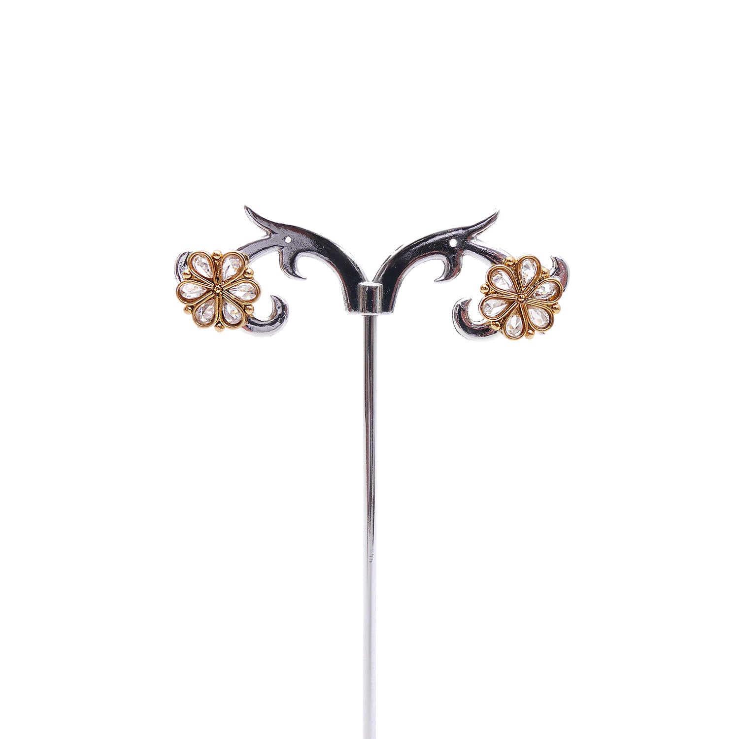 Bellis Ear Studs in Antique Gold