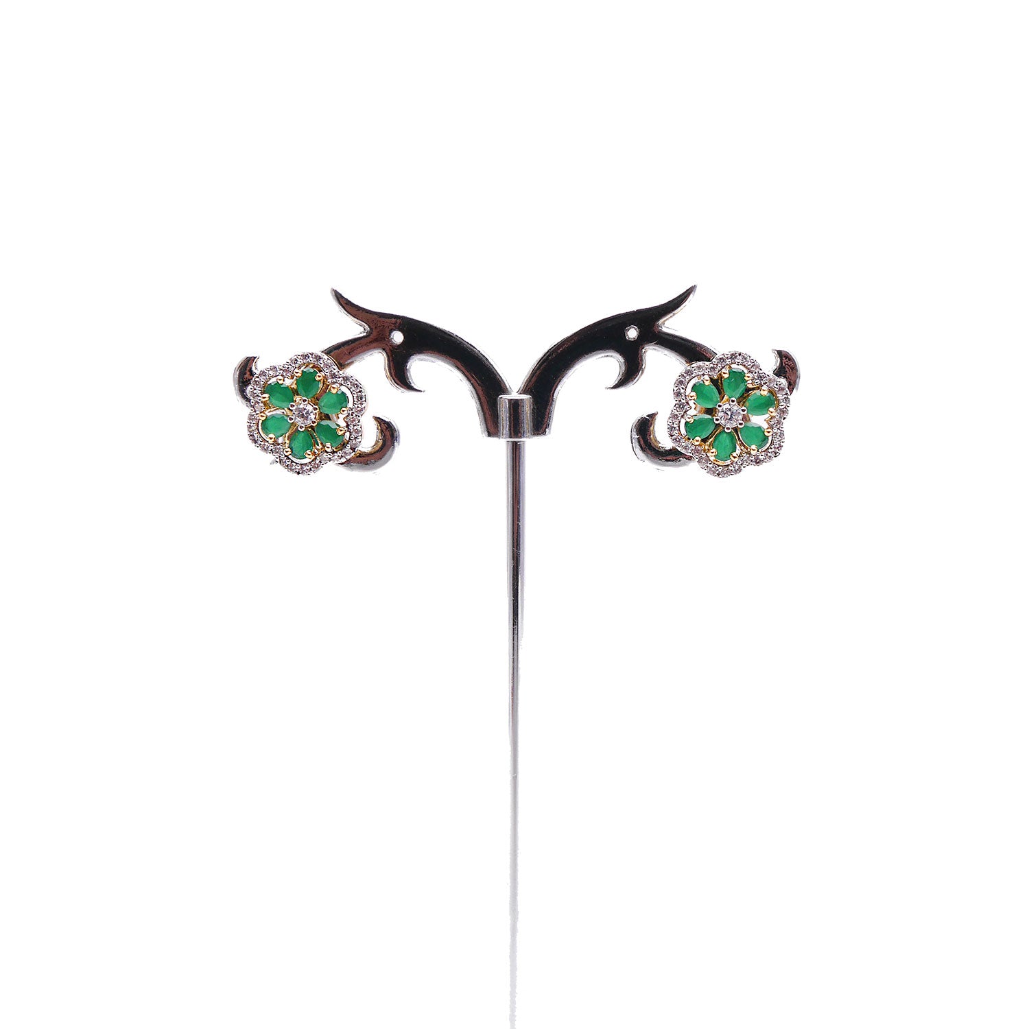 Evie Cubic Zirconia Studs in Green