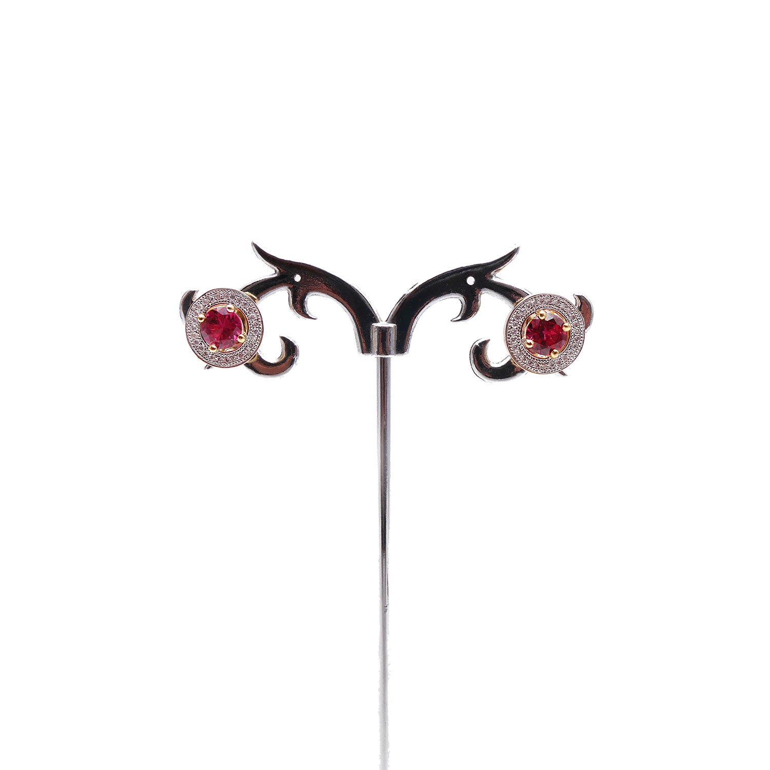Leah Cubic Zirconia Studs in Ruby