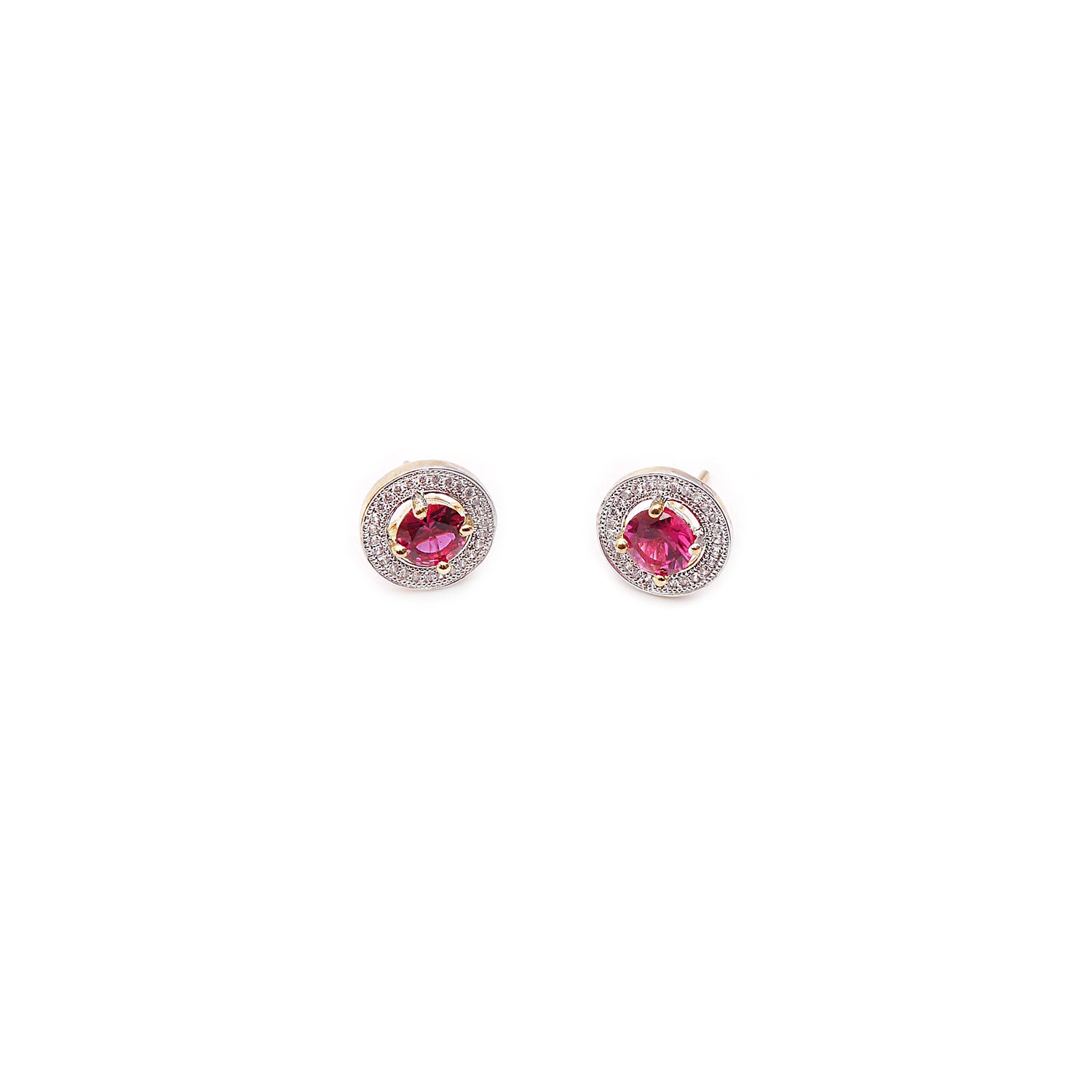 Leah Cubic Zirconia Studs in Ruby