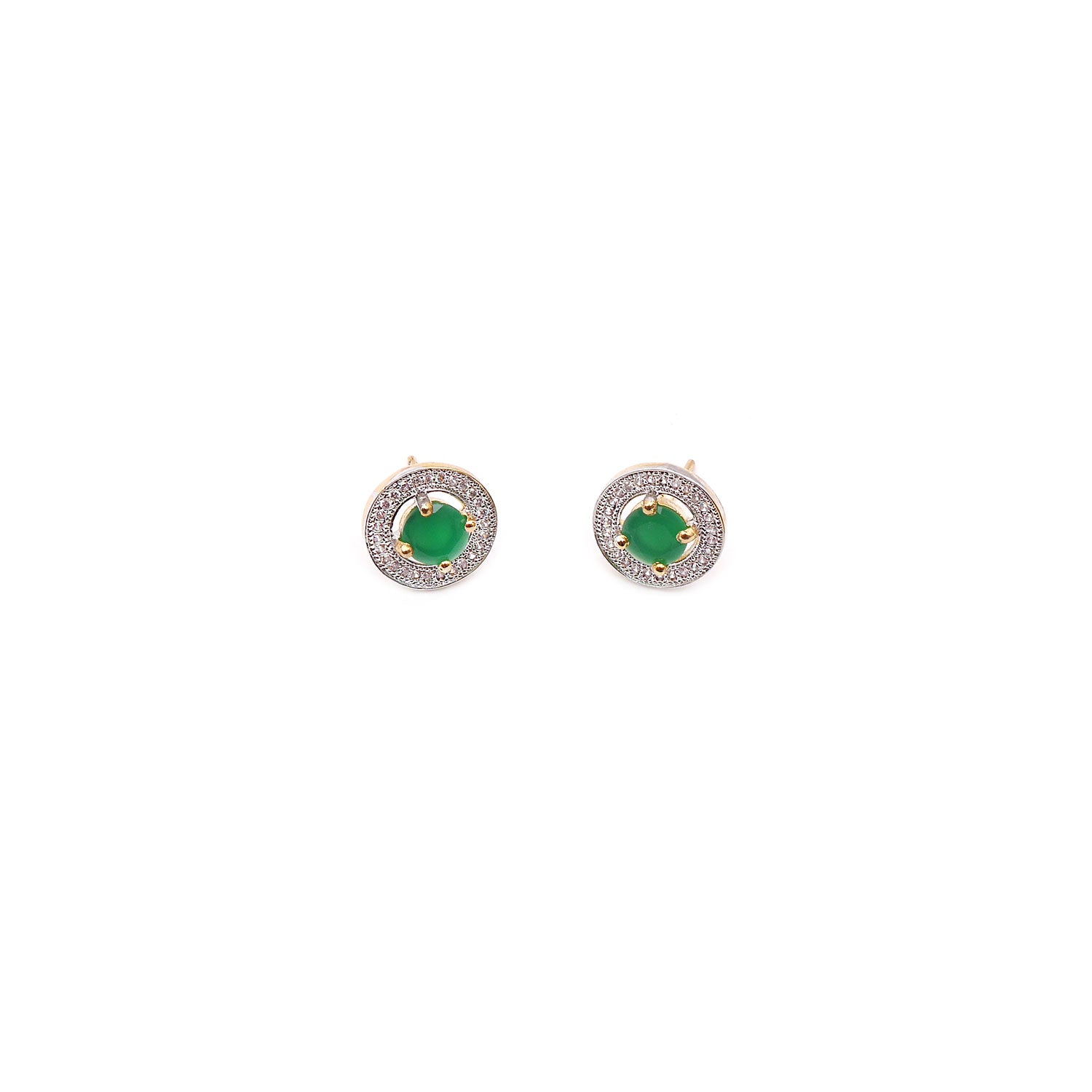 Leah Cubic Zirconia Studs in Green