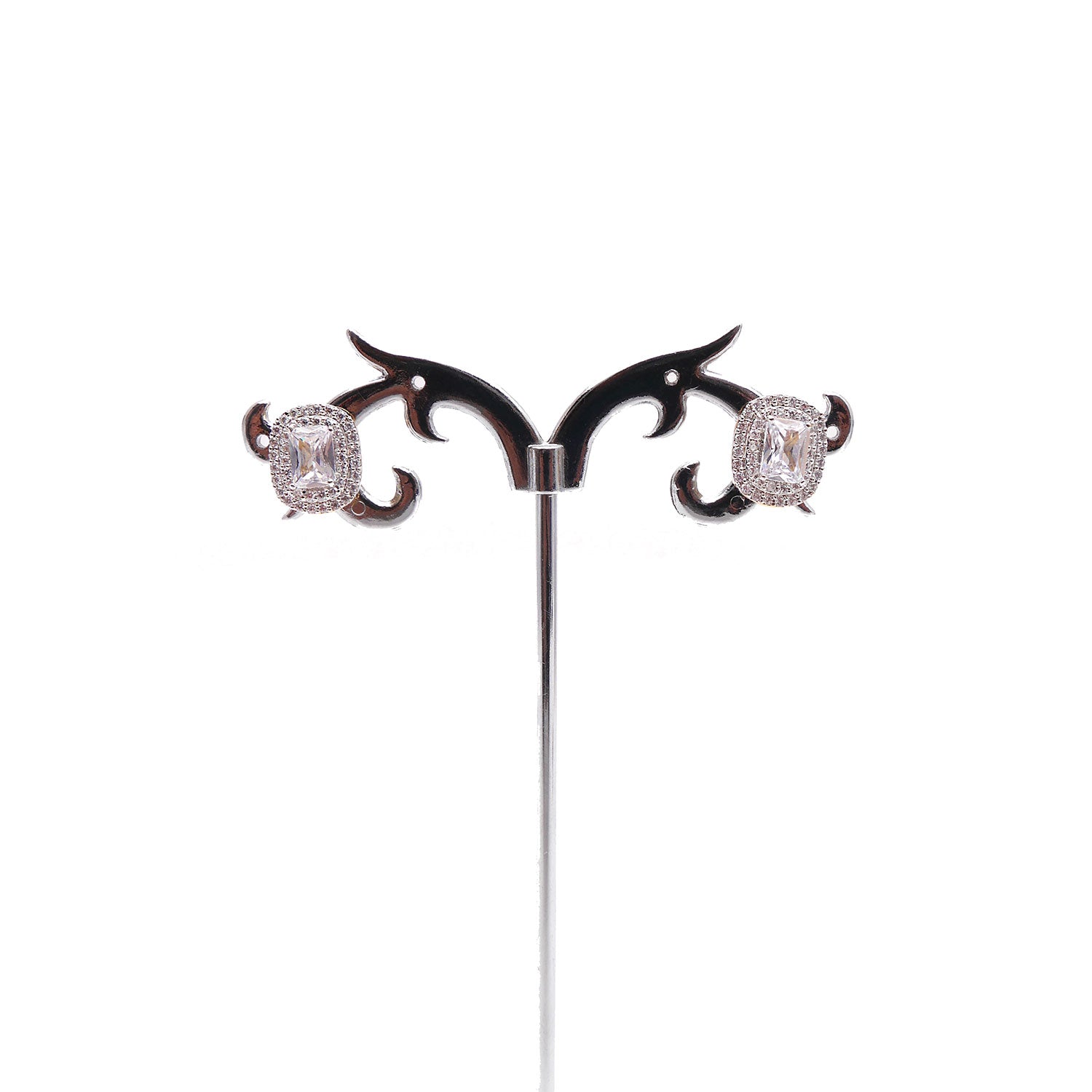 Anise Cubic Zirconia Studs in White