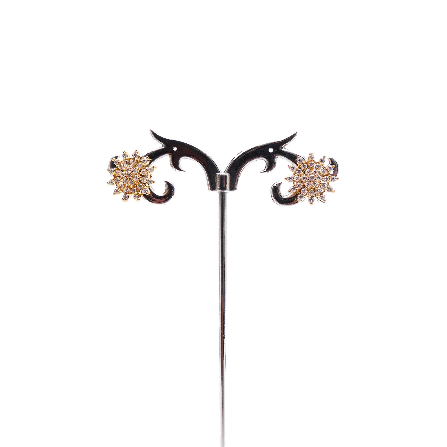 Sunray Cubic Zirconia Studs in Gold