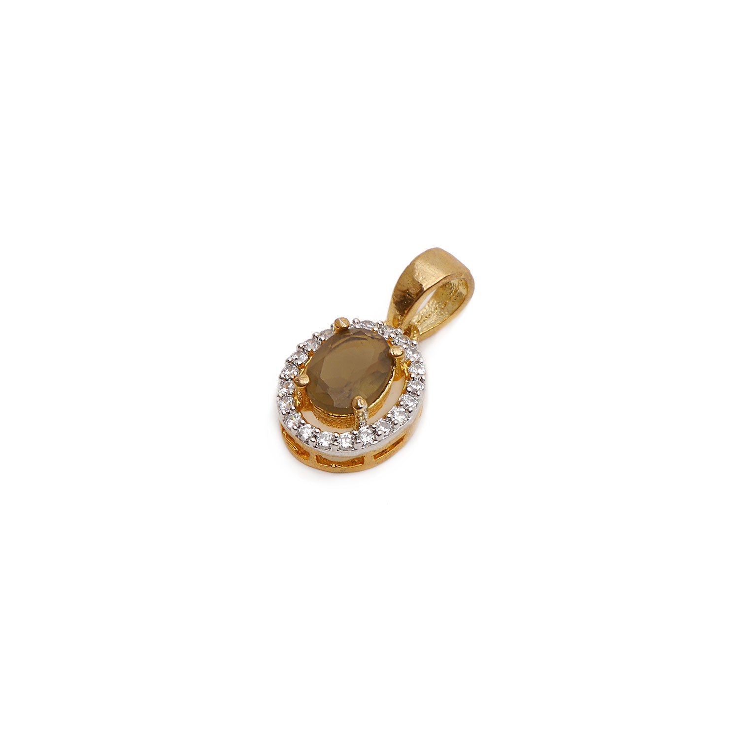 Lola Cubic Zirconia Pendant Set in Brown