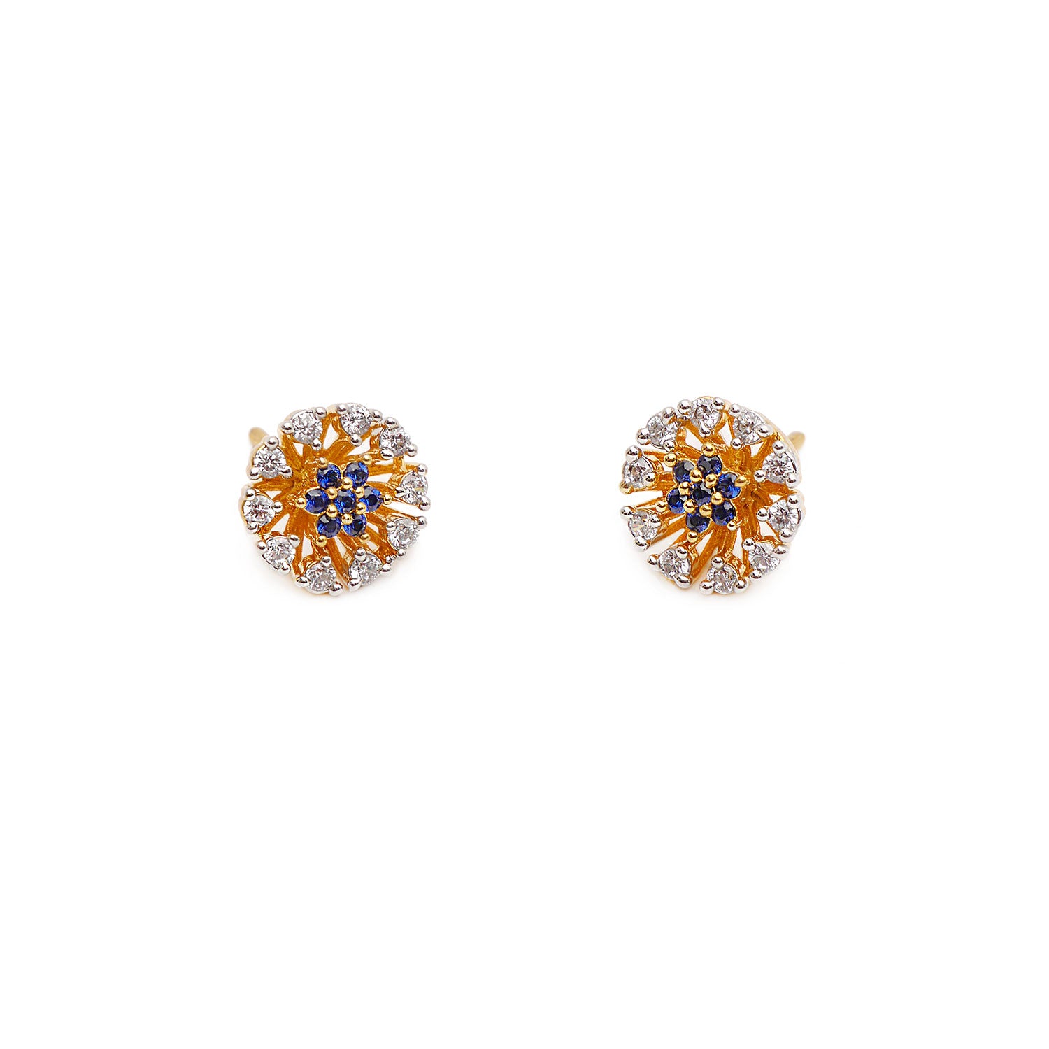 Dalia Cubic Zirconia Studs in Navy