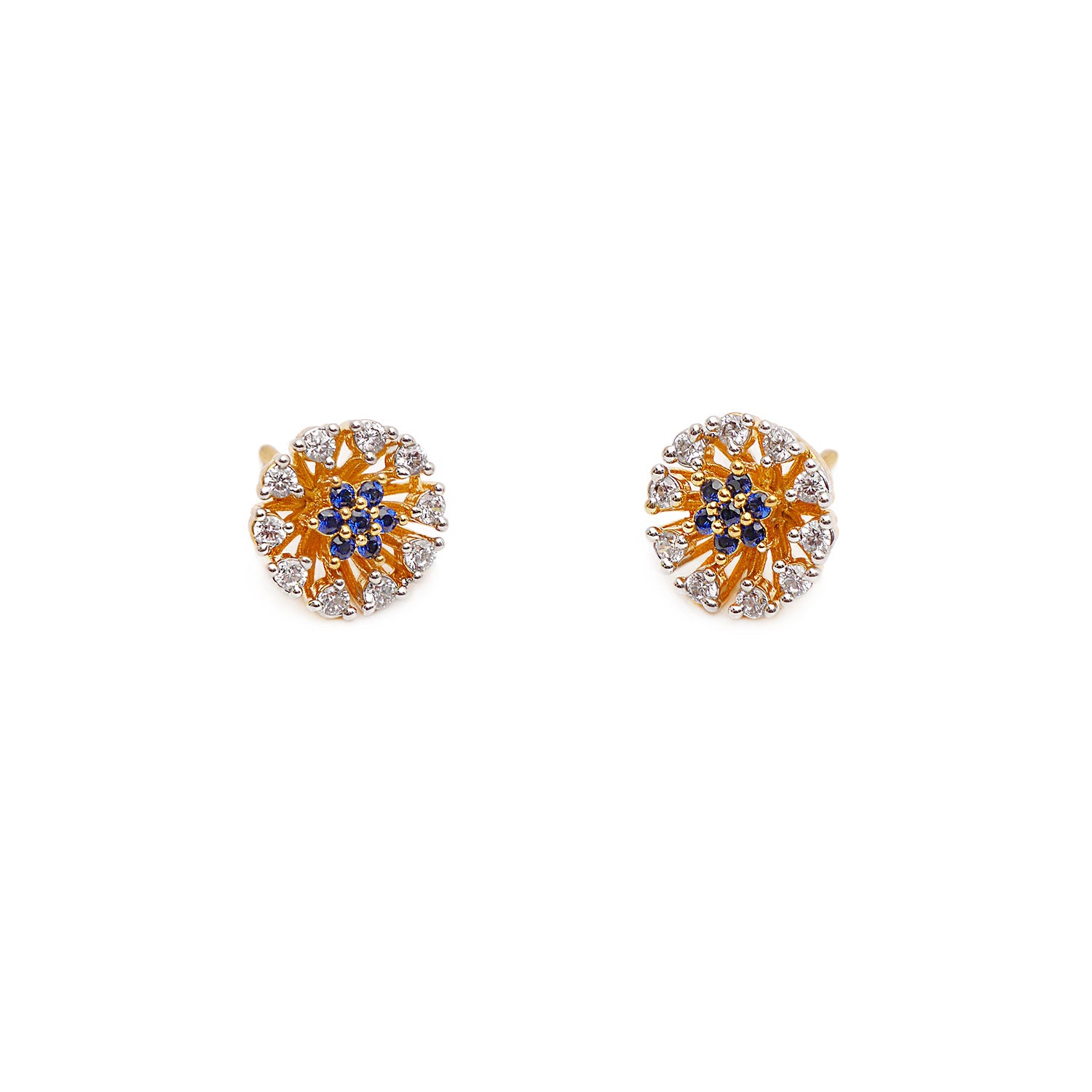 Dalia Cubic Zirconia Studs in Navy