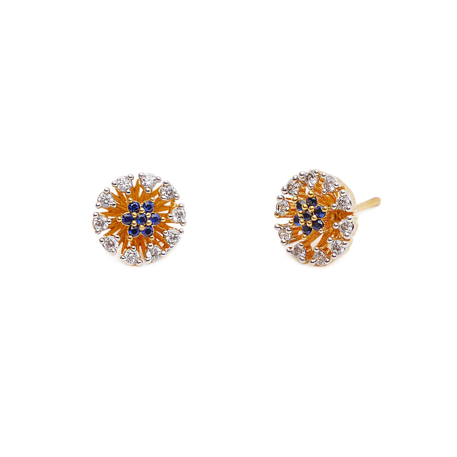 Dalia Cubic Zirconia Studs in Navy