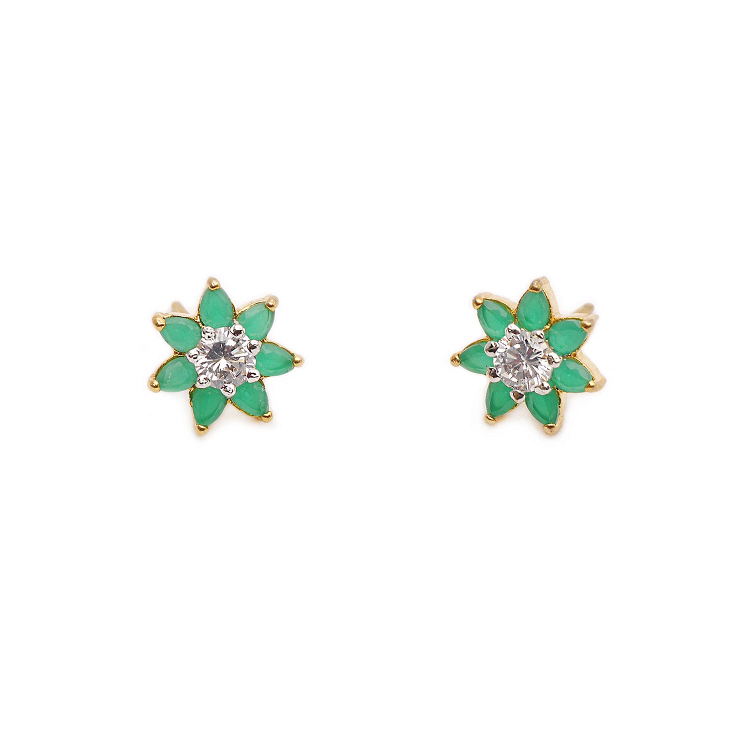 Nevada Cubic Zirconia Studs in Green