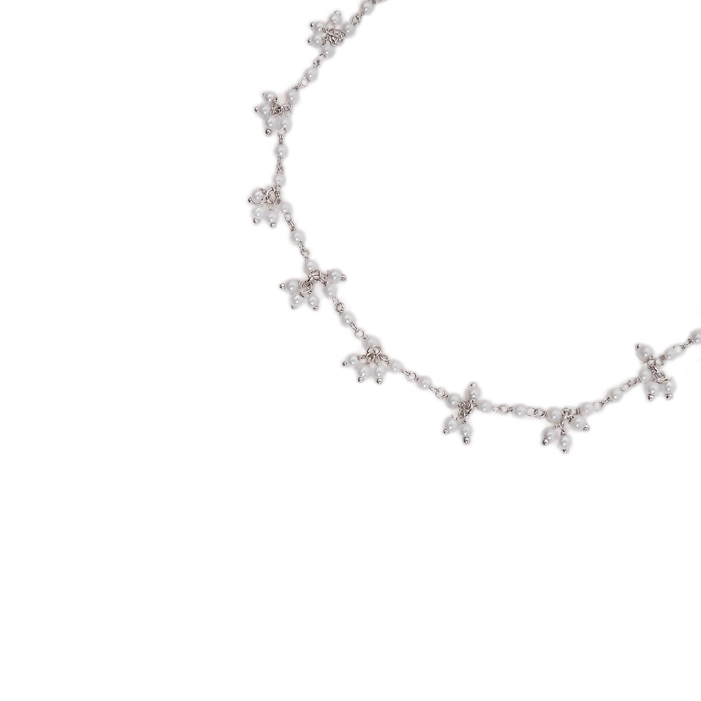 Ladli Pearl Anklet in Rhodium