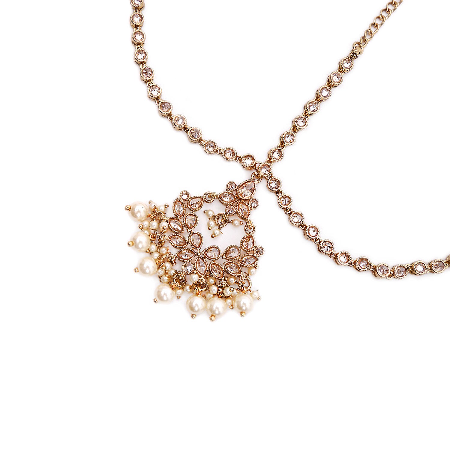 Marina Headpiece in Pearl and Antique Gold