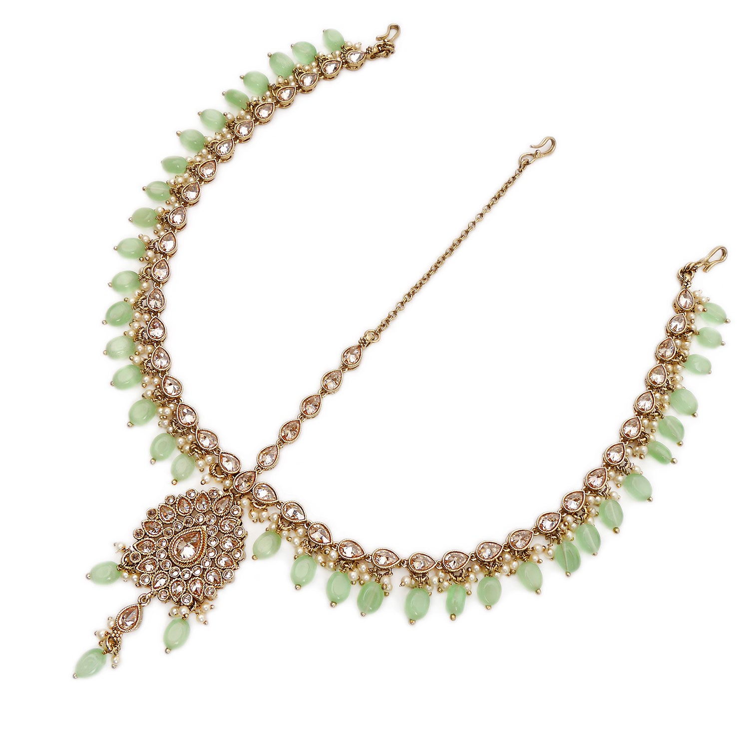 Mint Teardrop Headpiece