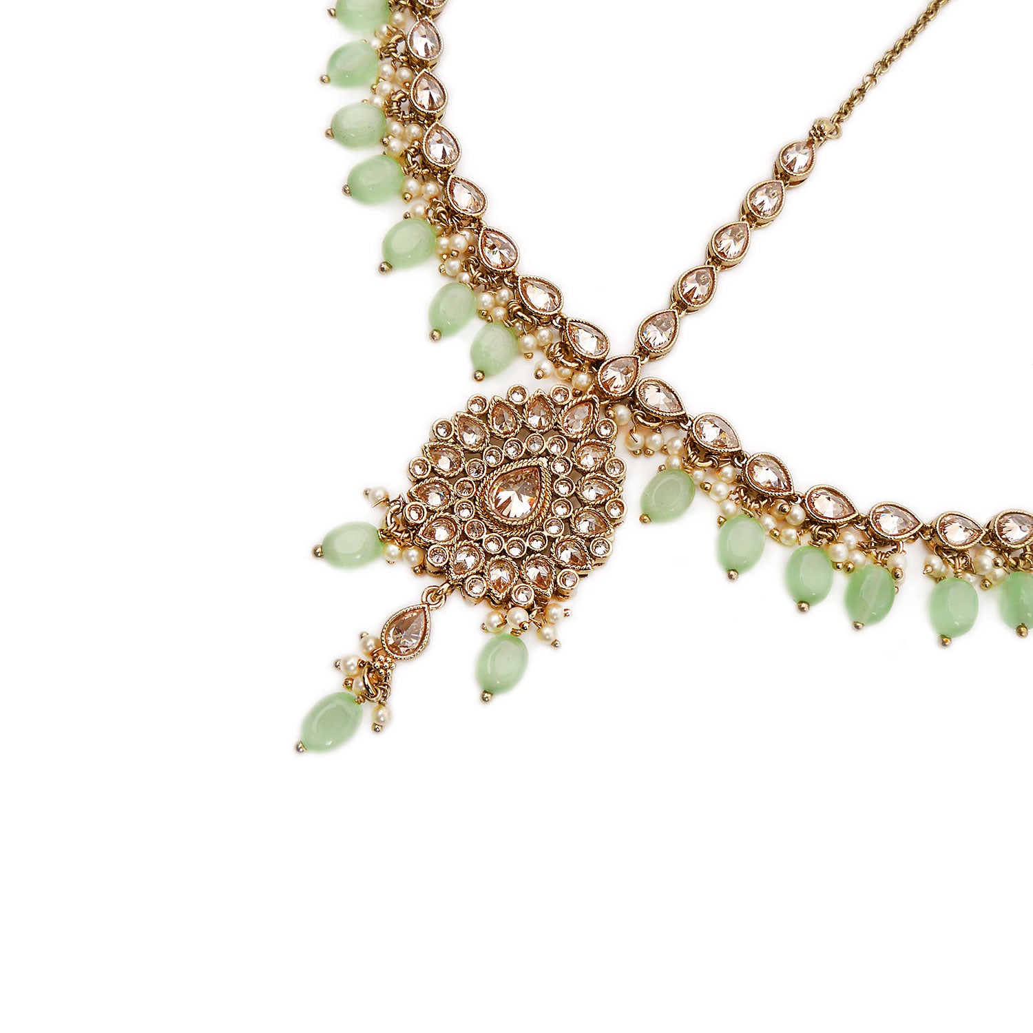 Mint Teardrop Headpiece