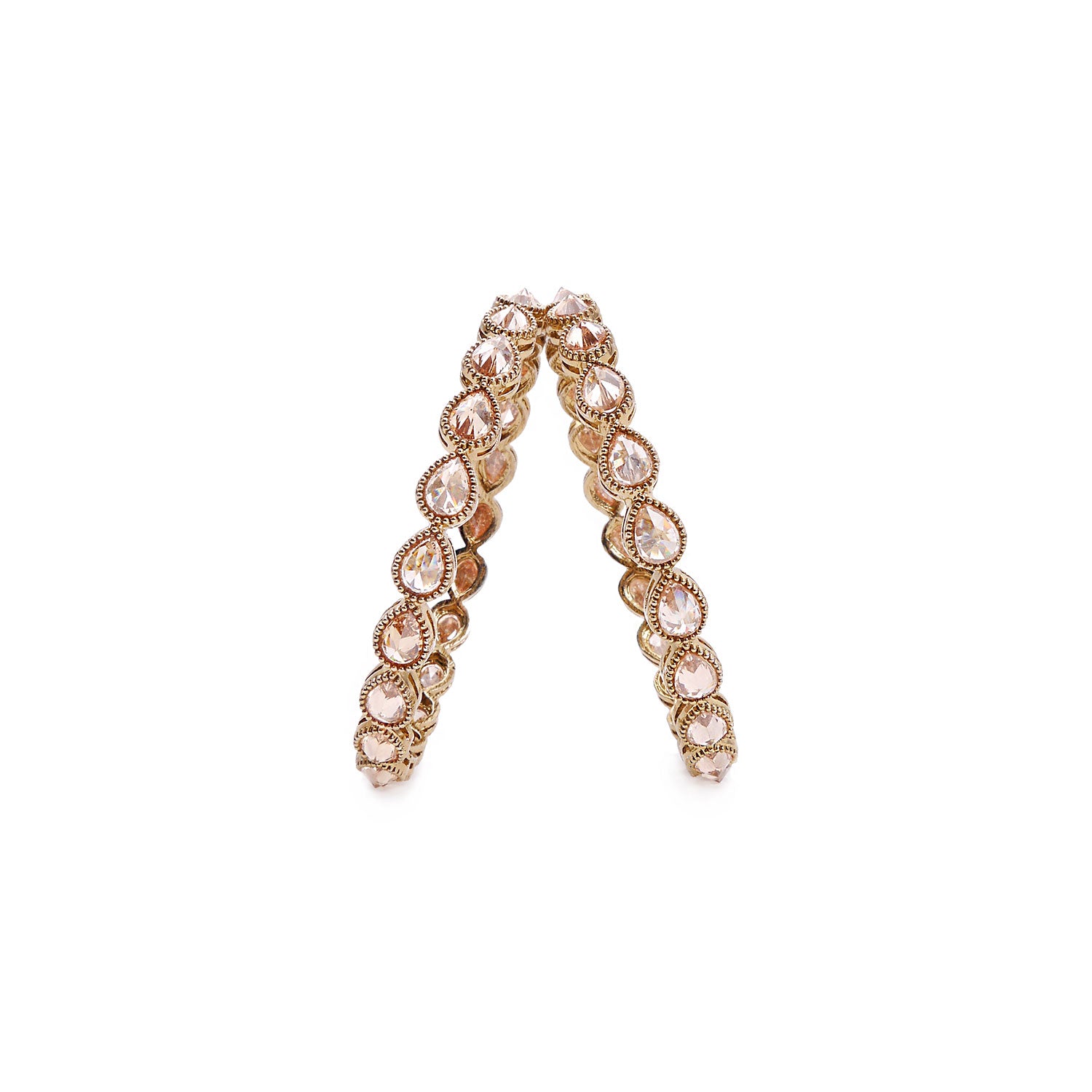 Teardrop Bangles in Antique Gold