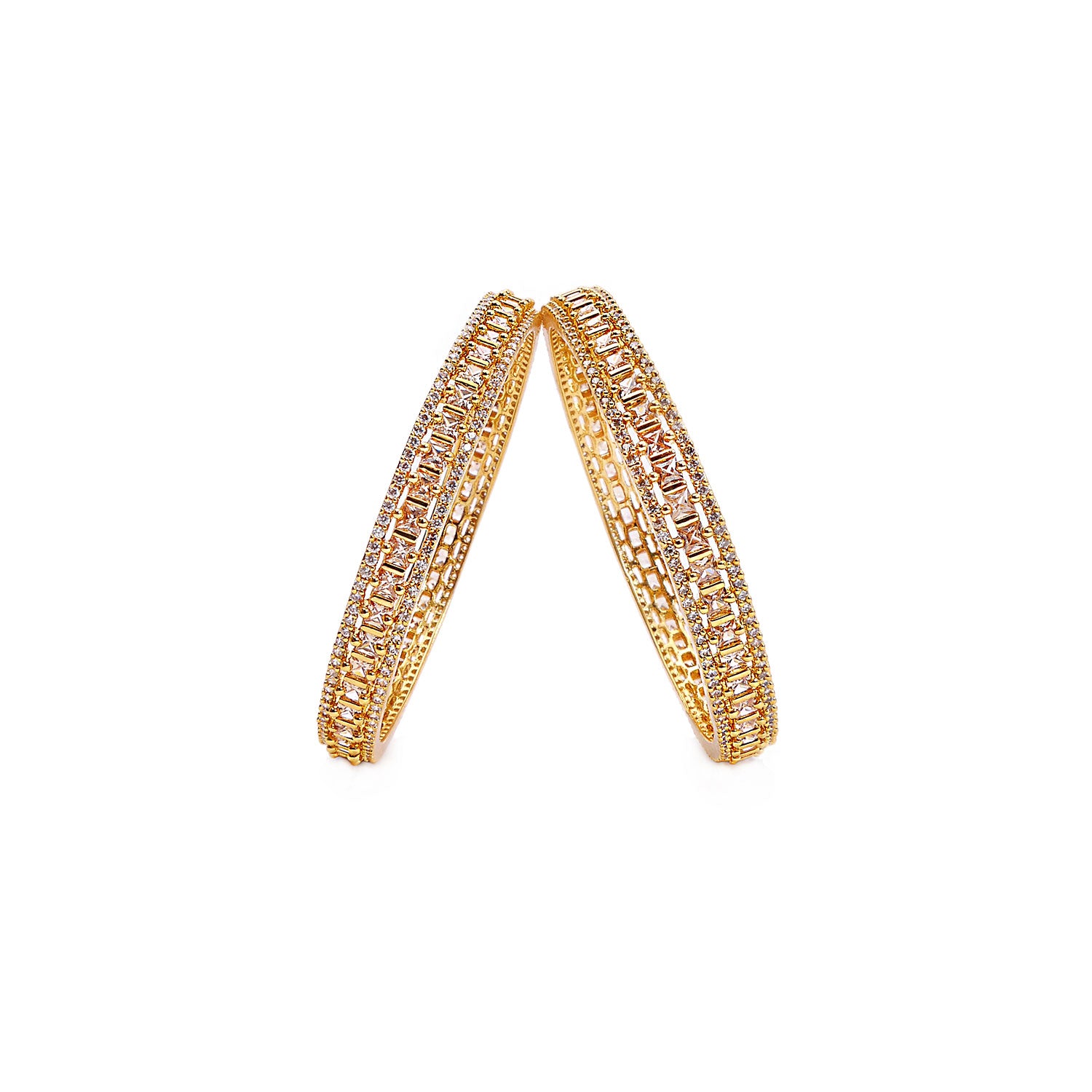 Leilani Cubic Zirconia Bangles in Champagne