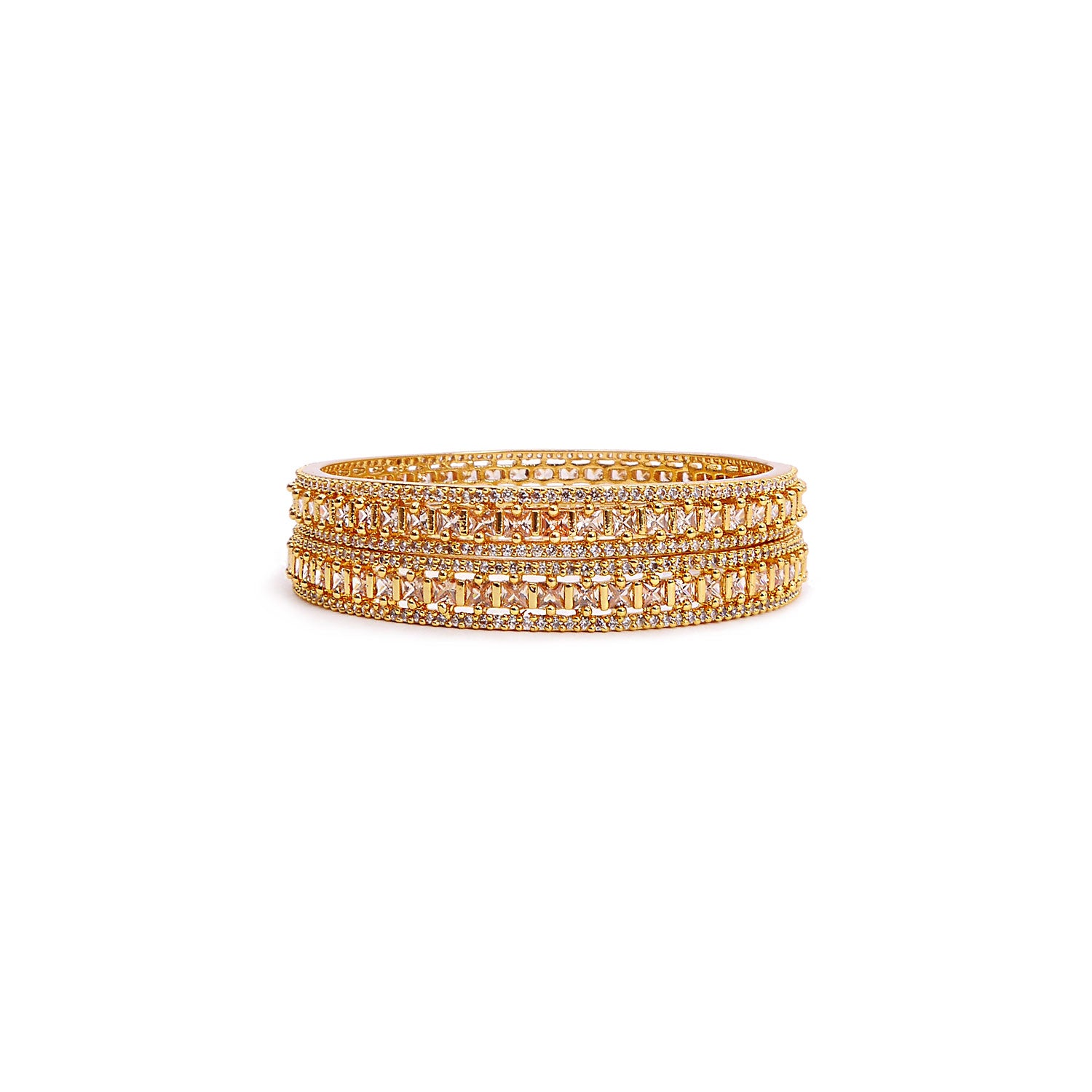 Leilani Cubic Zirconia Bangles in Champagne