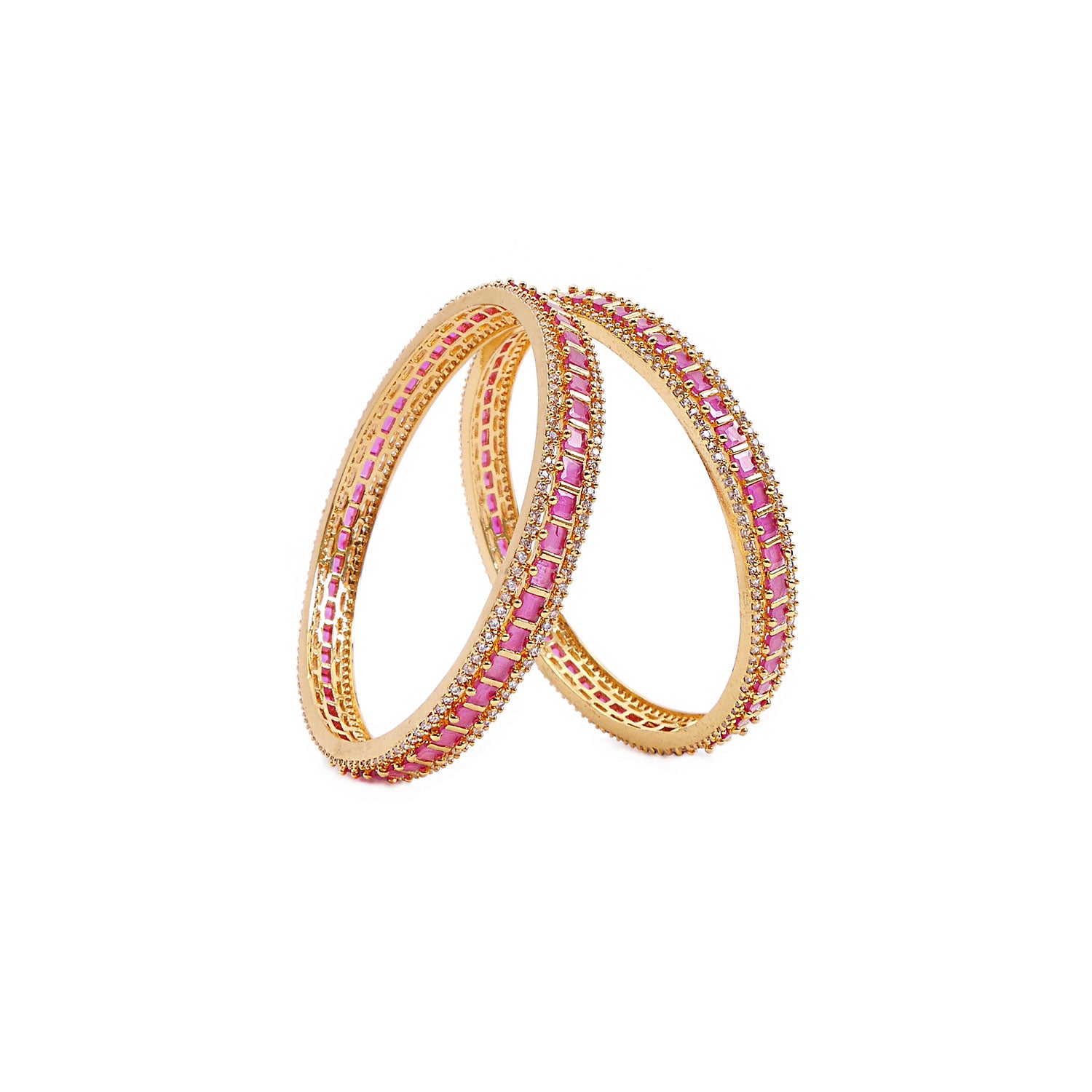 Leilani Cubic Zirconia Bangles in Ruby