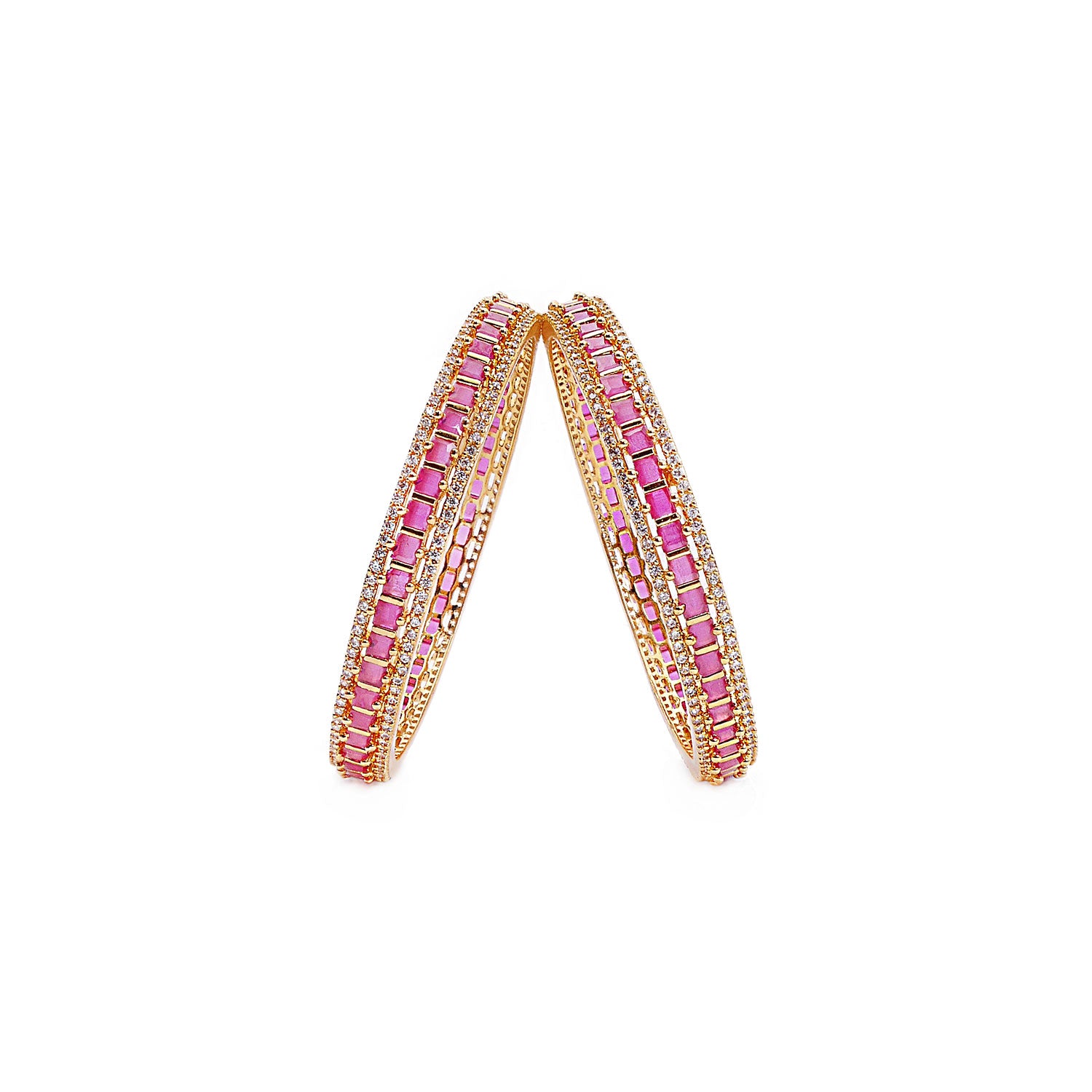 Leilani Cubic Zirconia Bangles in Ruby