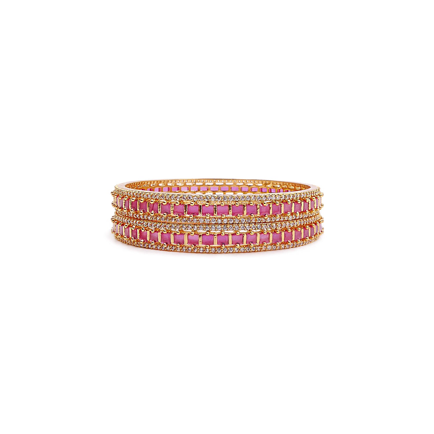 Leilani Cubic Zirconia Bangles in Ruby