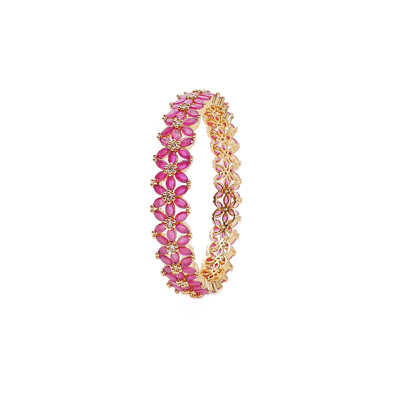 Nyla Cubic Zirconia Bangle in Ruby