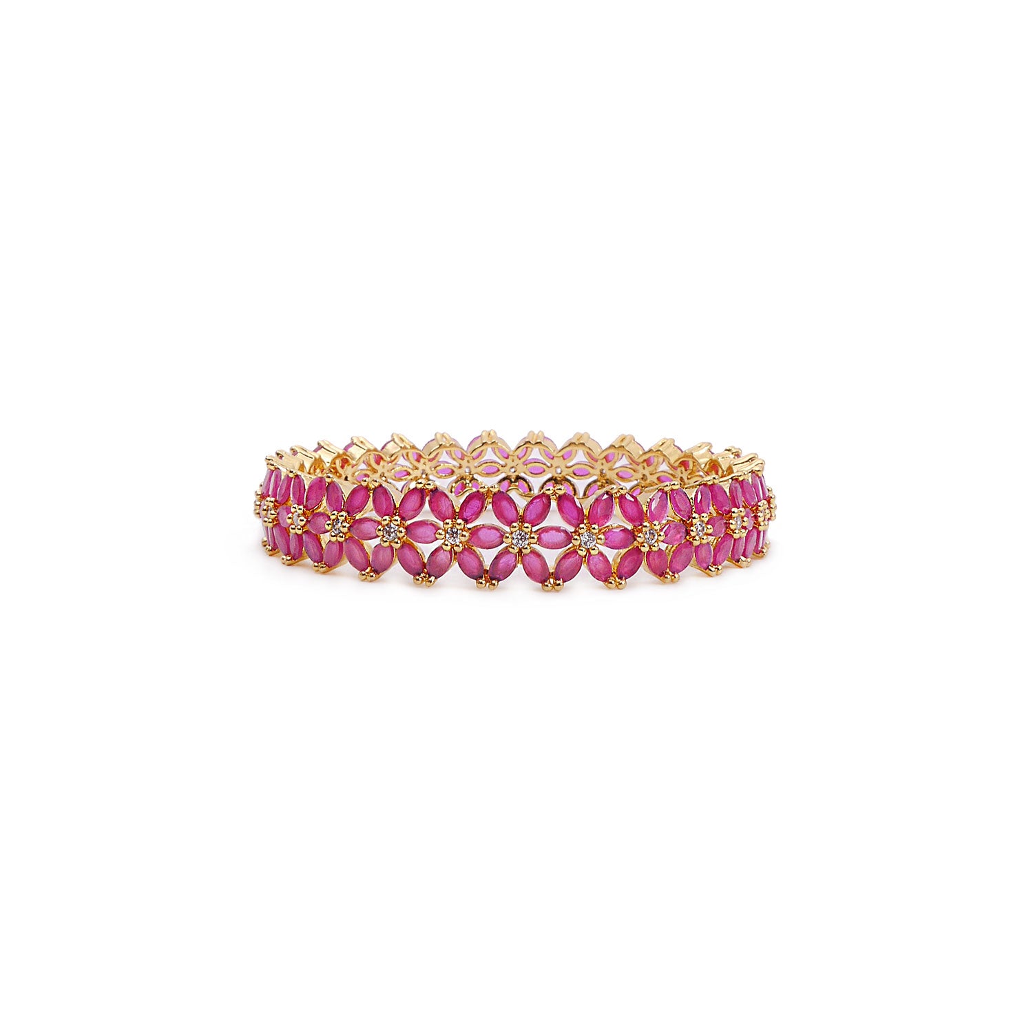 Nyla Cubic Zirconia Bangle in Ruby
