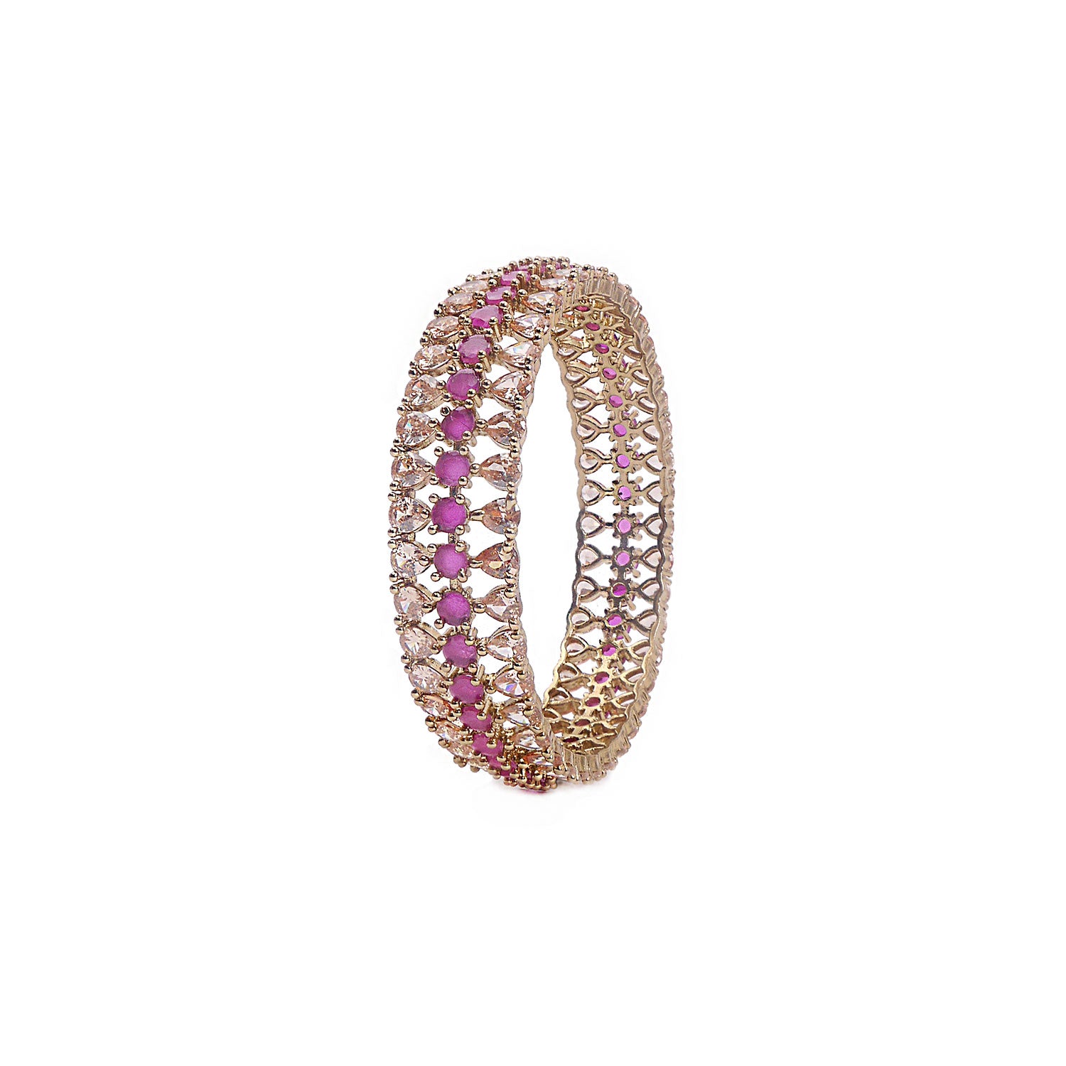 Remi Cubic Zirconia Bangle in Ruby