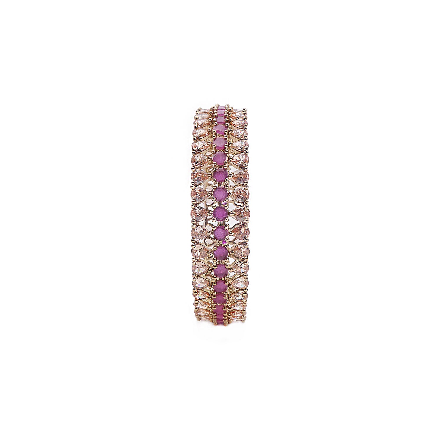 Remi Cubic Zirconia Bangle in Ruby