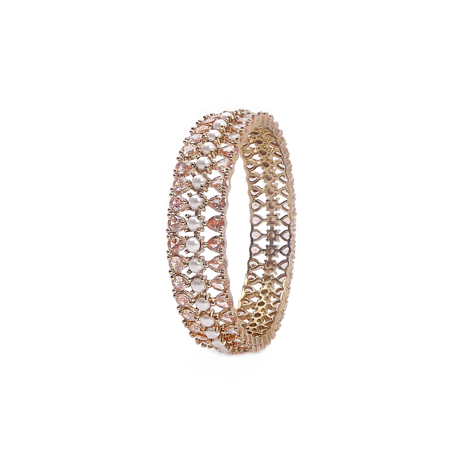 Remi Cubic Zirconia Bangle in Pearl