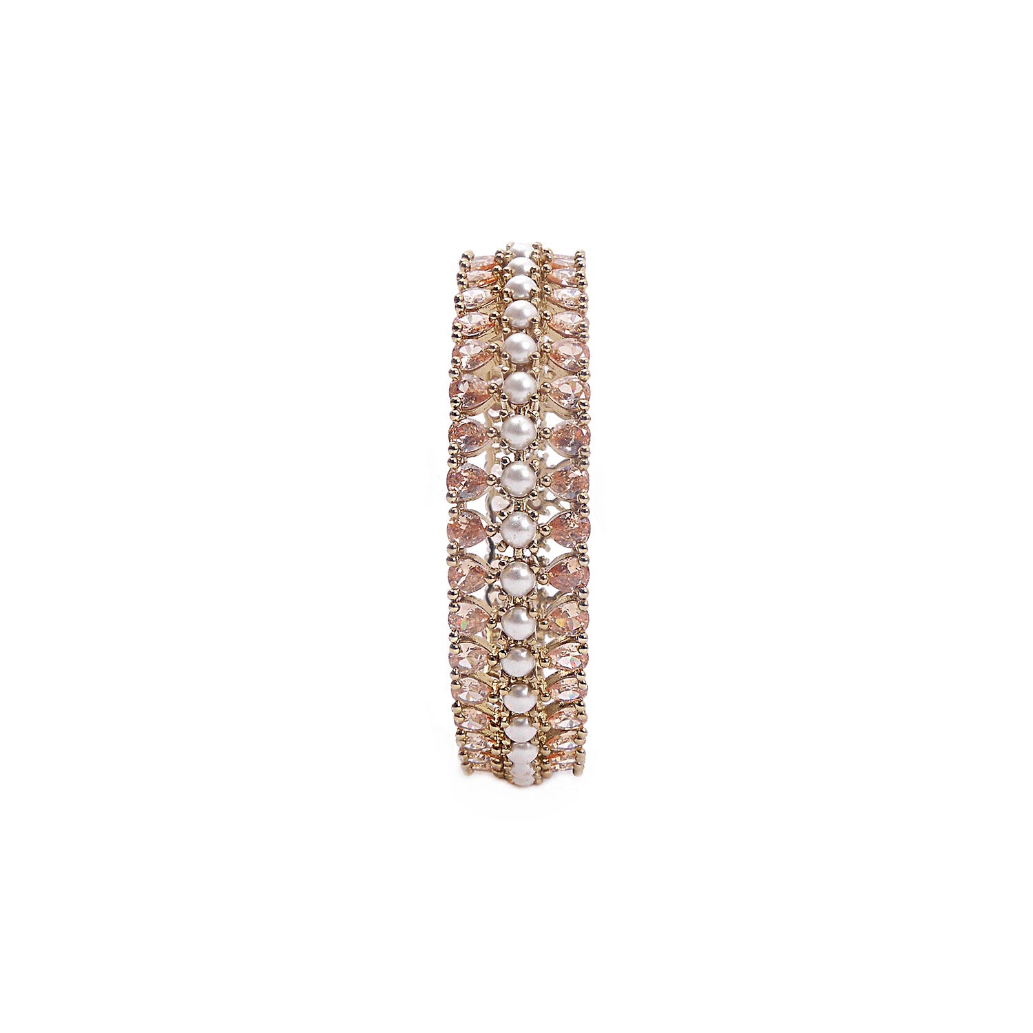 Remi Cubic Zirconia Bangle in Pearl