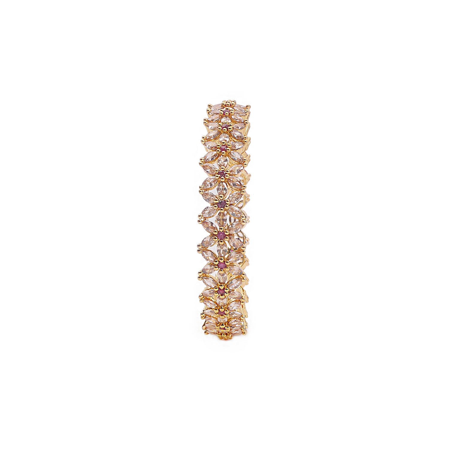 Nyla Cubic Zirconia Bangle in Champagne