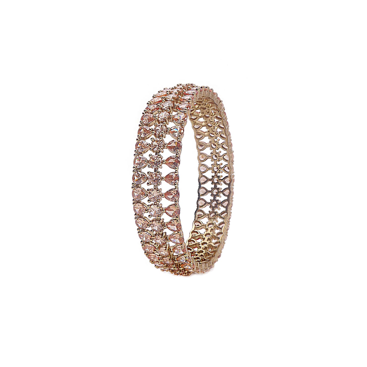 Remi Cubic Zirconia Bangle in Champagne