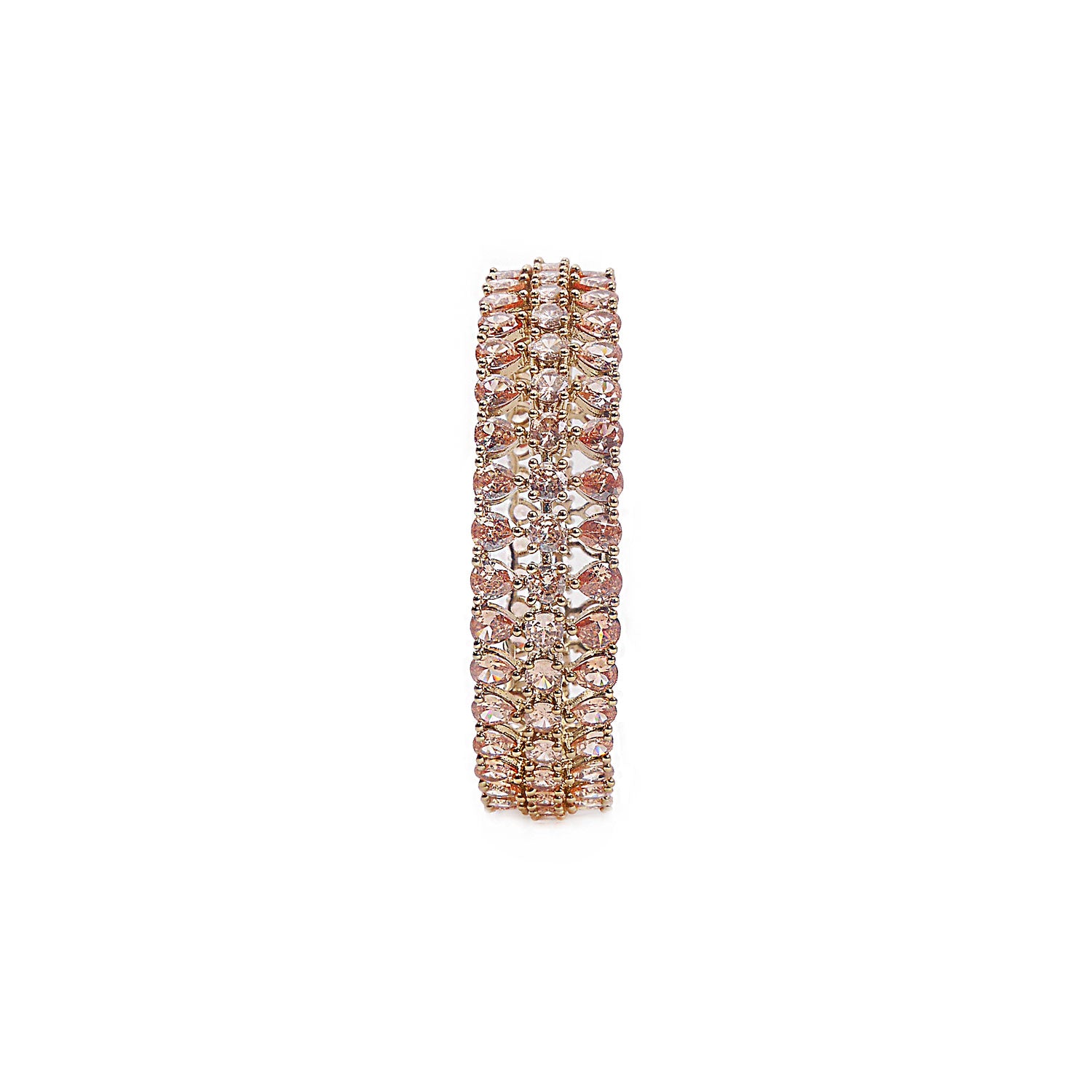 Remi Cubic Zirconia Bangle in Champagne